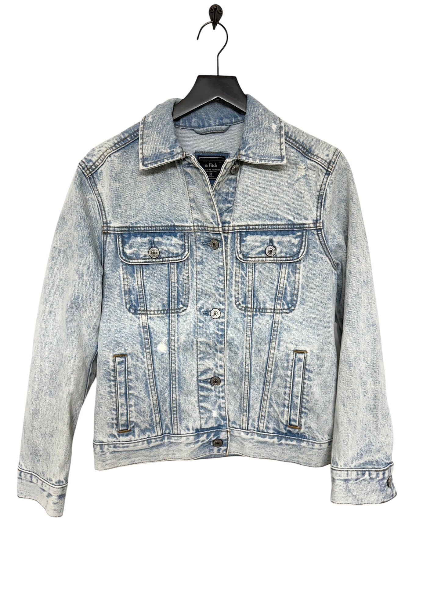 Jacket Denim By Abercrombie And Fitch In Blue Denim, Size: Xs