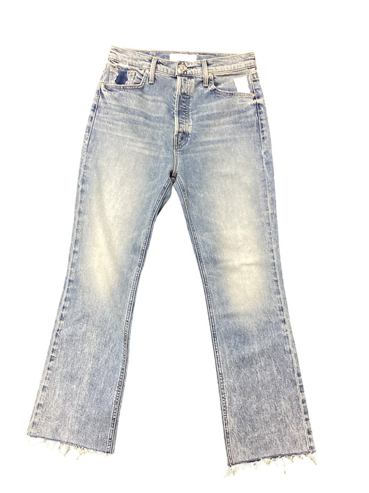 Jeans Straight By Mother Jeans In Blue Denim, Size: 8