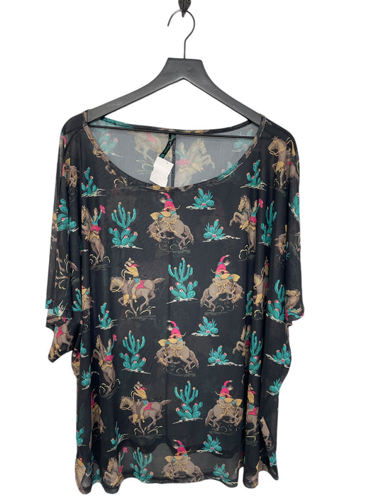 Top Short Sleeve By Clothes Mentor In Multi-colored, Size: 3x