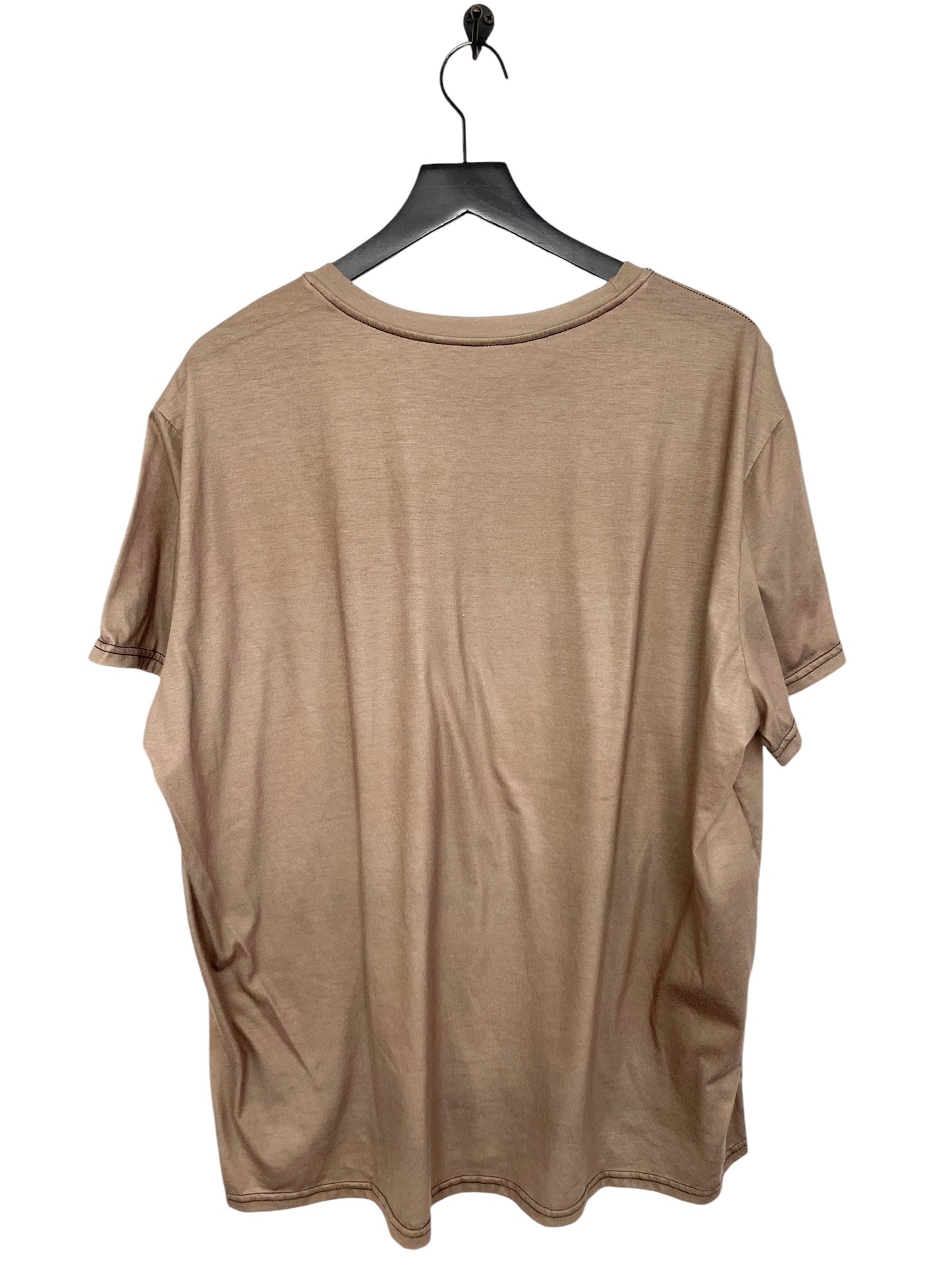 Top Short Sleeve Basic By Cme In Brown, Size: 3x