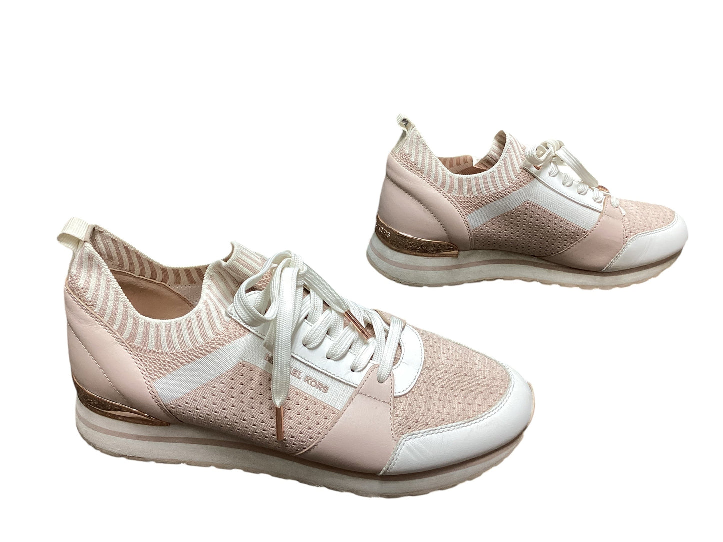 Shoes Sneakers By Michael By Michael Kors In Pink & White, Size: 9.5