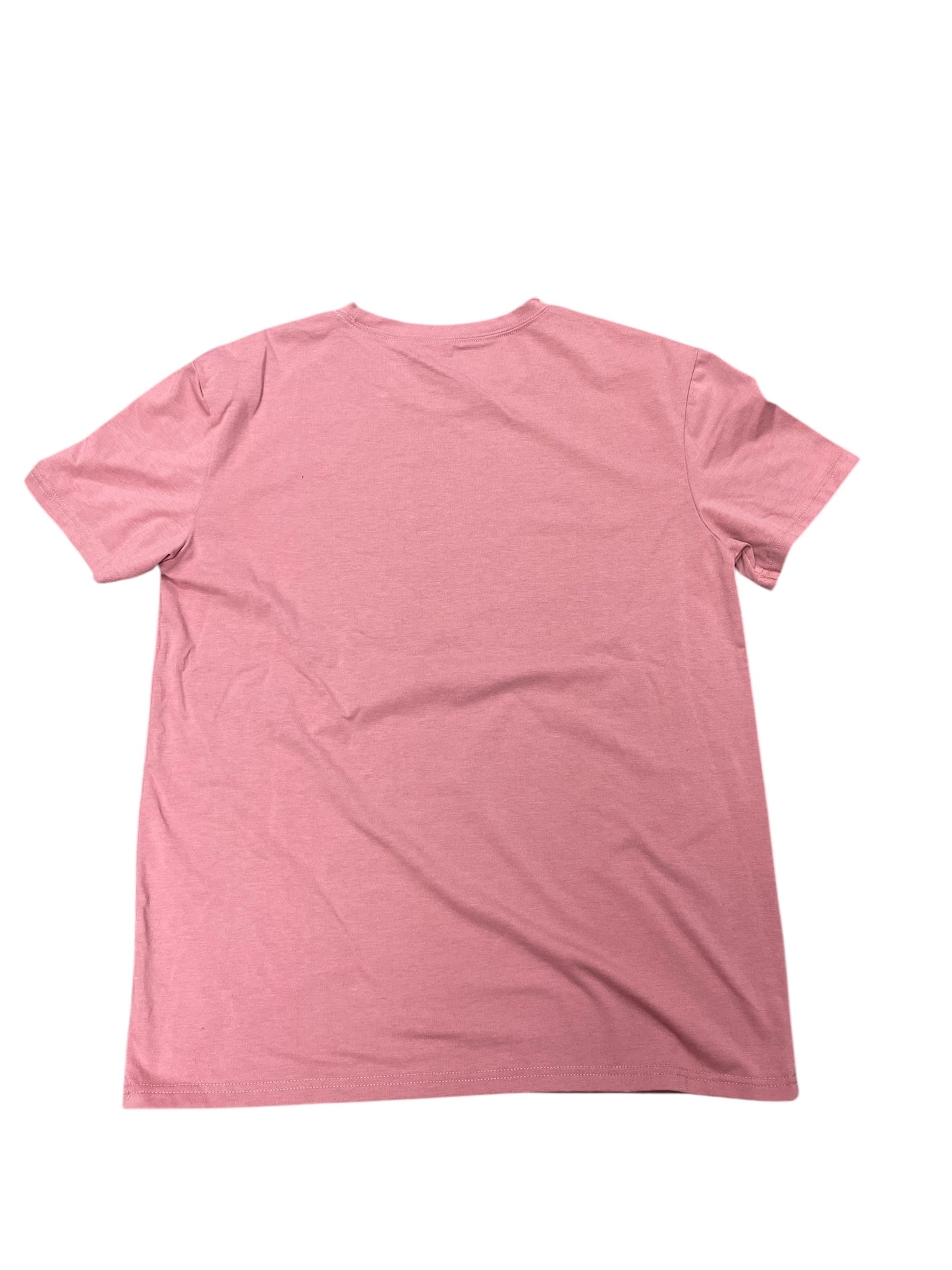 Top Short Sleeve By Cmf In Pink, Size: L