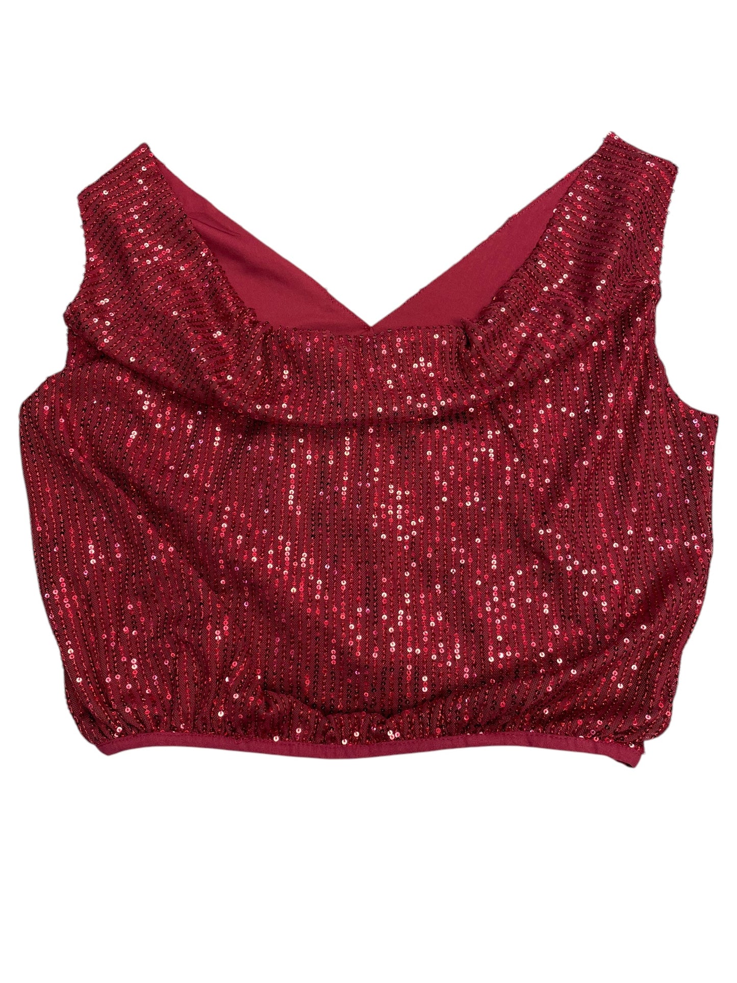 Top Sleeveless By Cmf In Red, Size: L