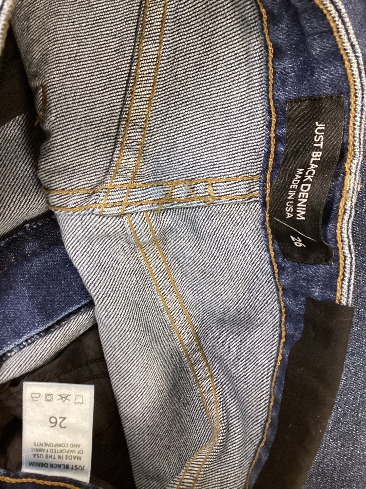 Jeans Boot Cut By Just Black In Blue Denim, Size: 2