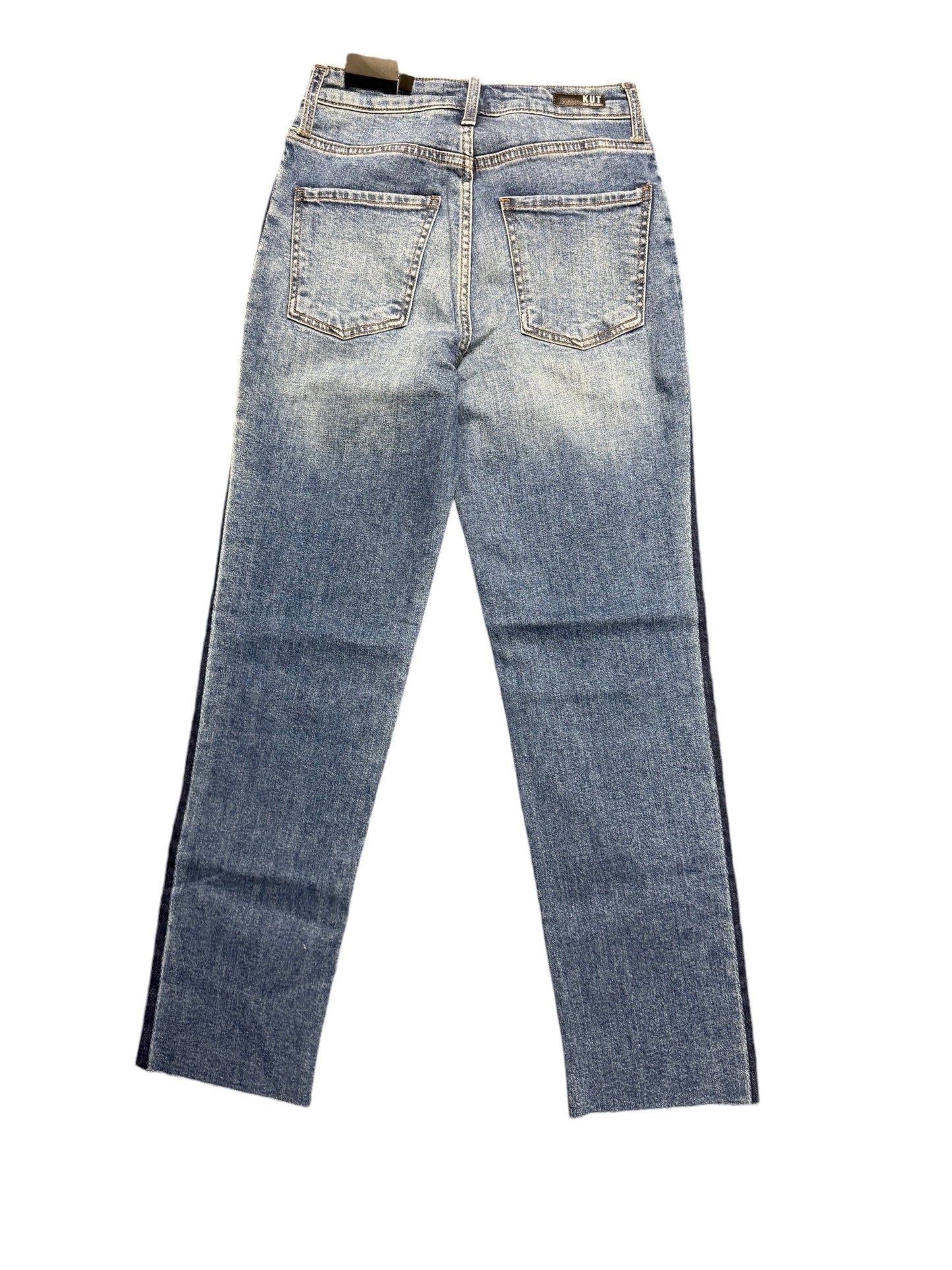 Jeans Straight By Kut In Blue Denim, Size: 0