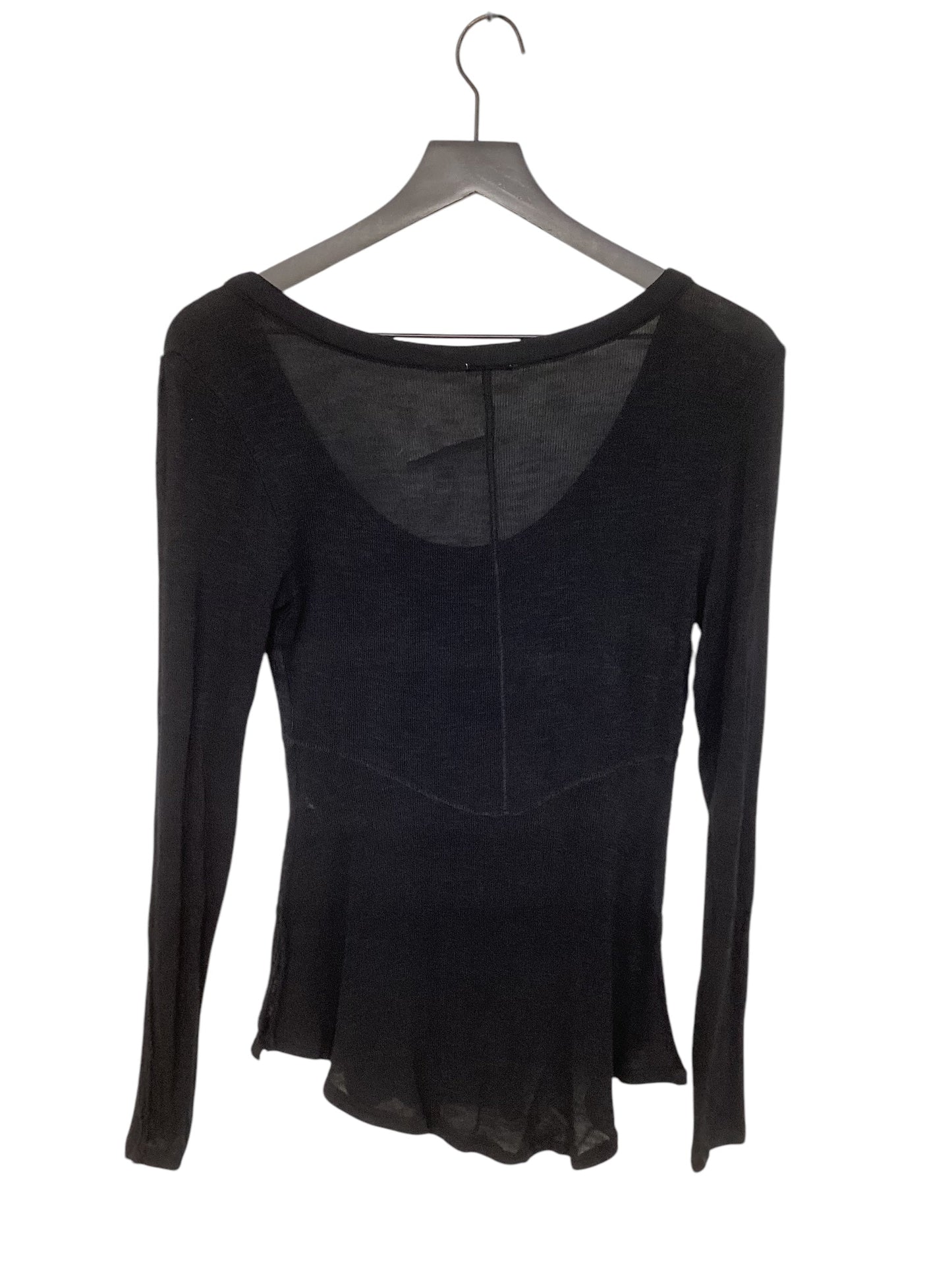 Top Long Sleeve By Free People In Black, Size: S