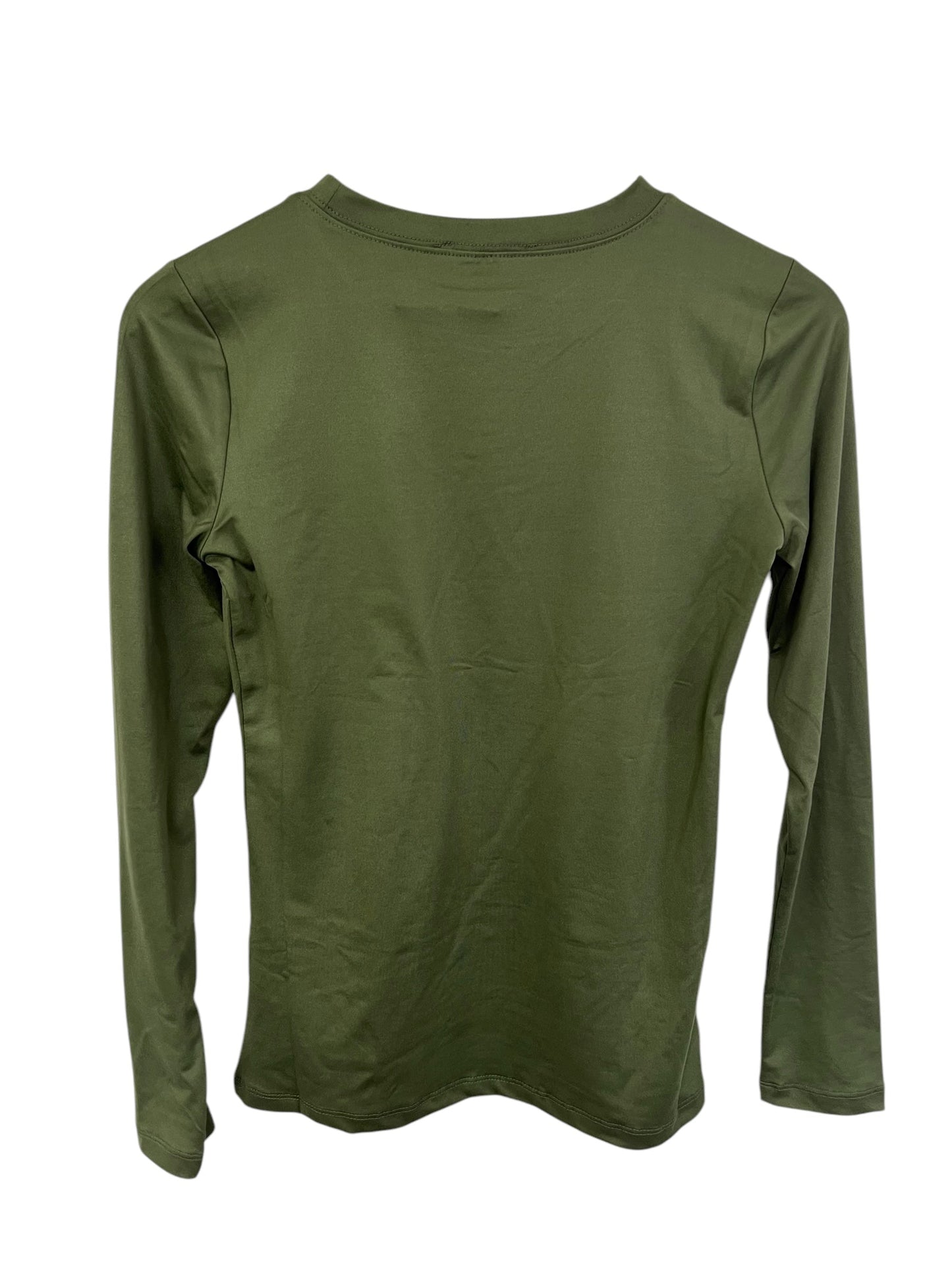 Top Long Sleeve Basic By Zenana Outfitters In Green, Size: S