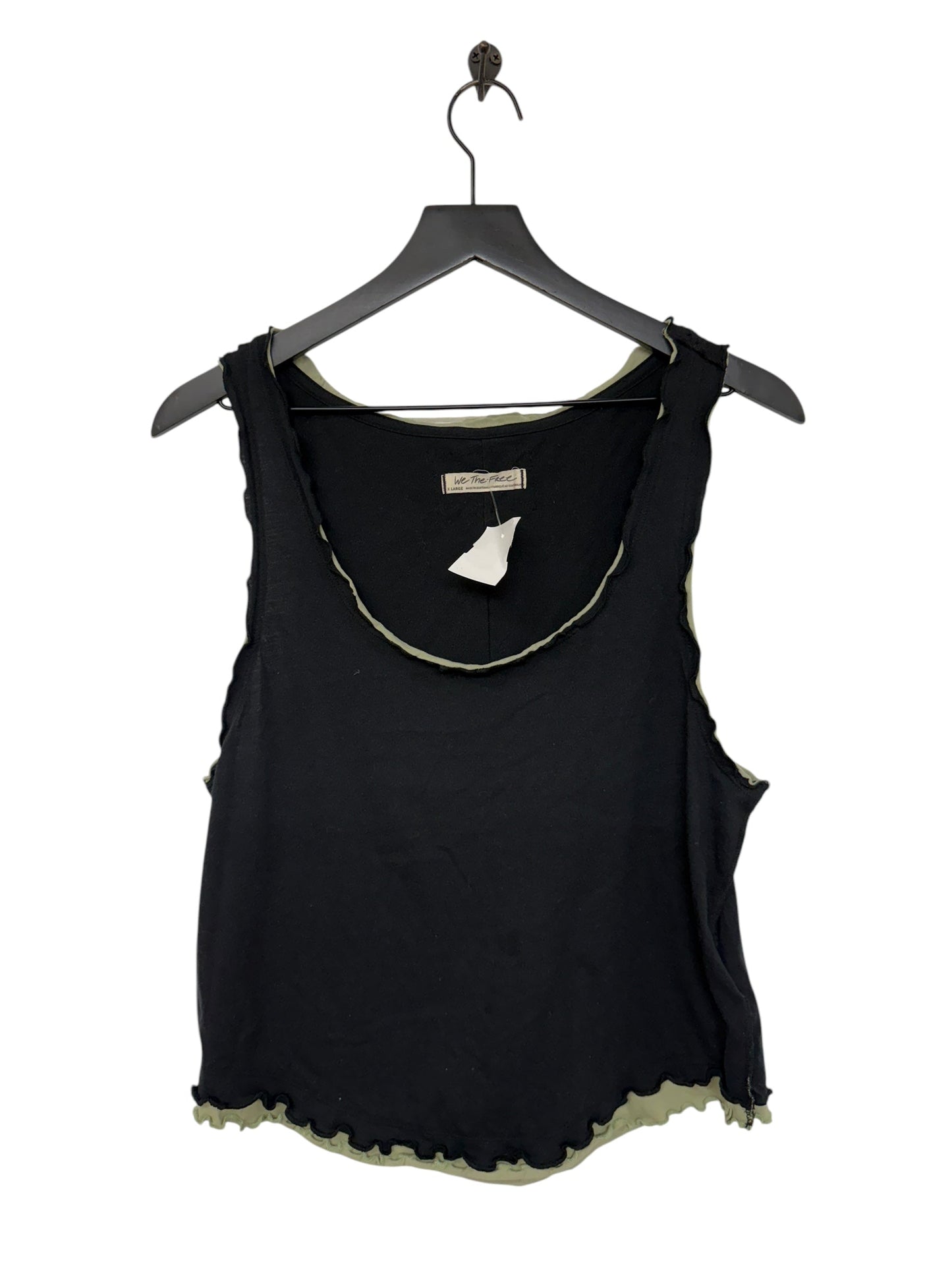 Top Sleeveless By We The Free In Black & Green, Size: Xl