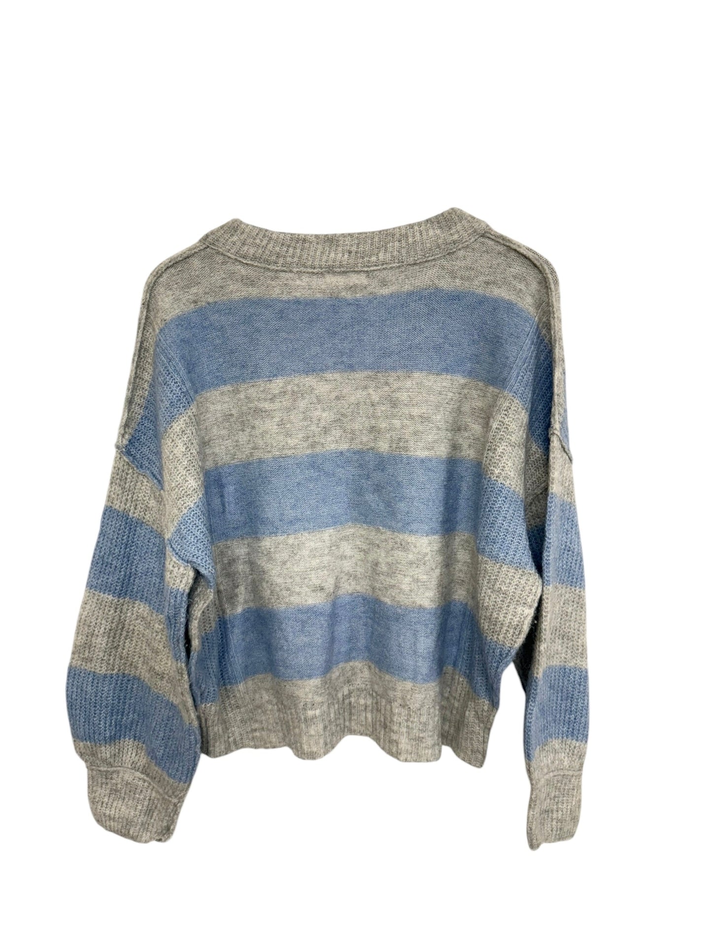 Sweater By Blu Pepper In Blue & Grey, Size: L