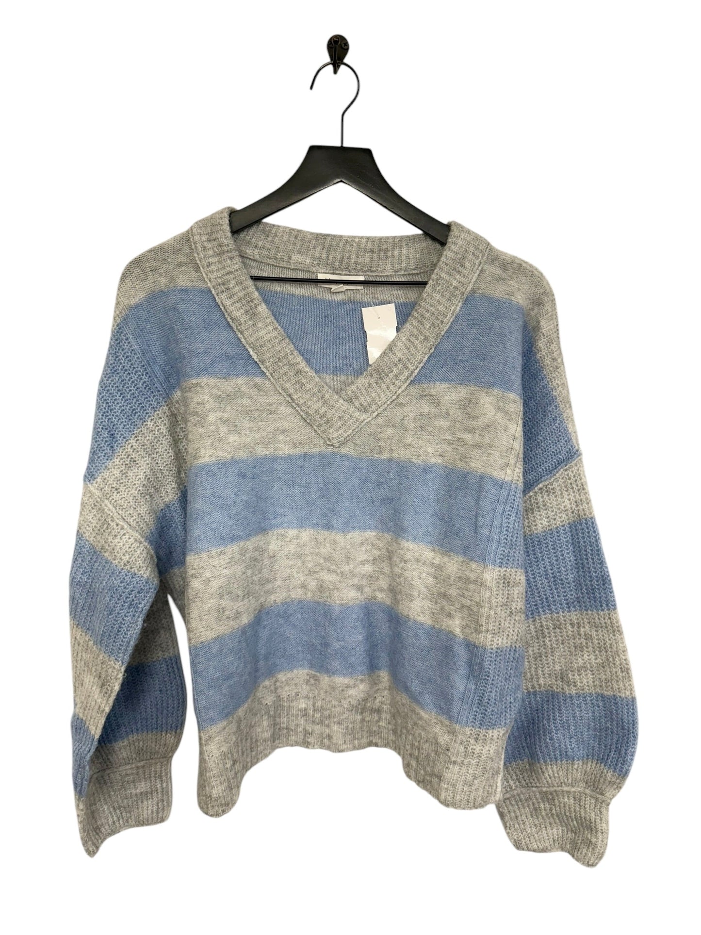 Sweater By Blu Pepper In Blue & Grey, Size: L