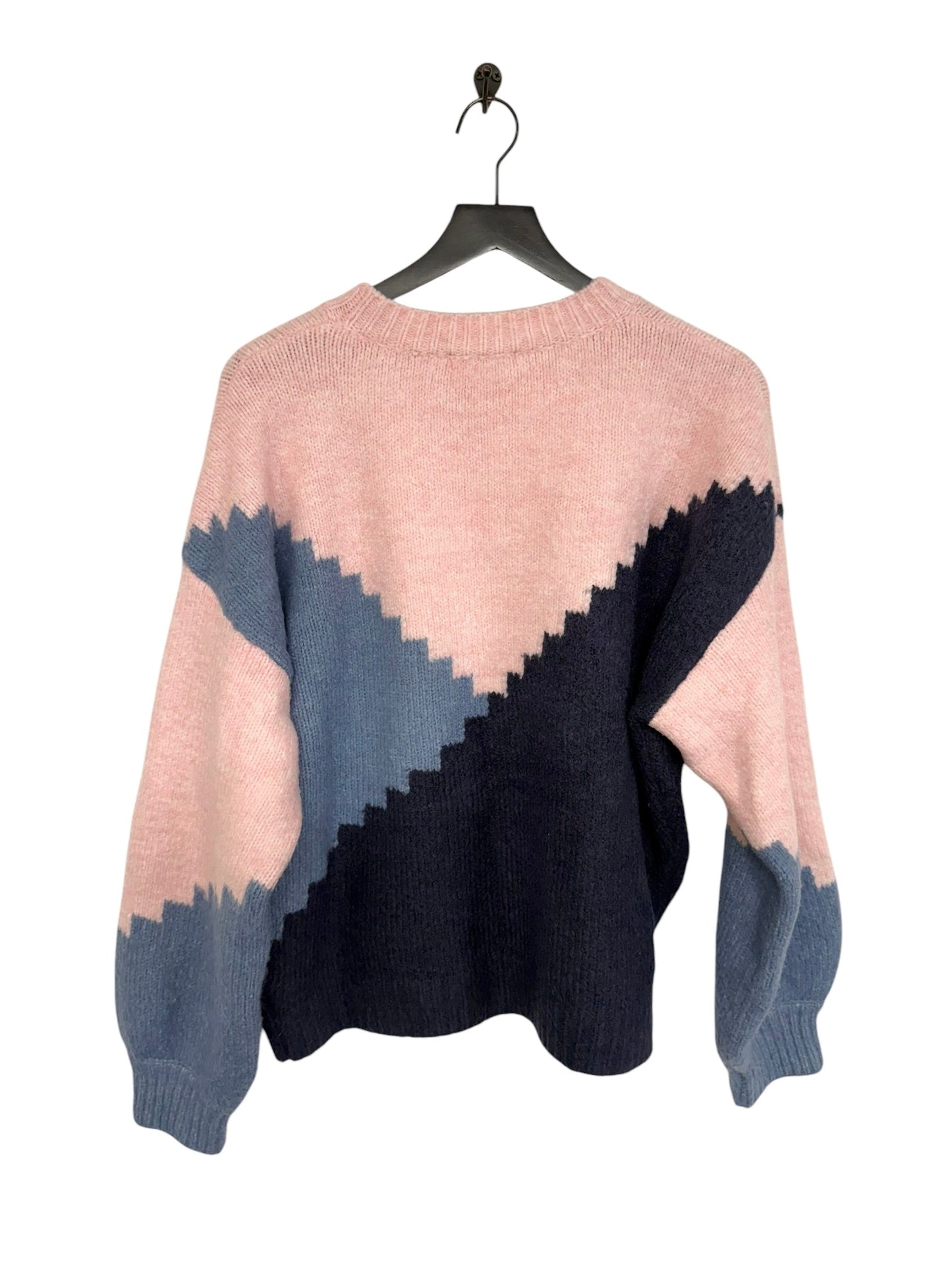 Sweater By Skies Are Blue In Blue & Pink, Size: L