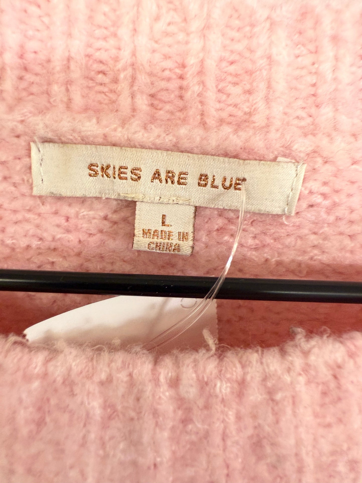 Sweater By Skies Are Blue In Blue & Pink, Size: L