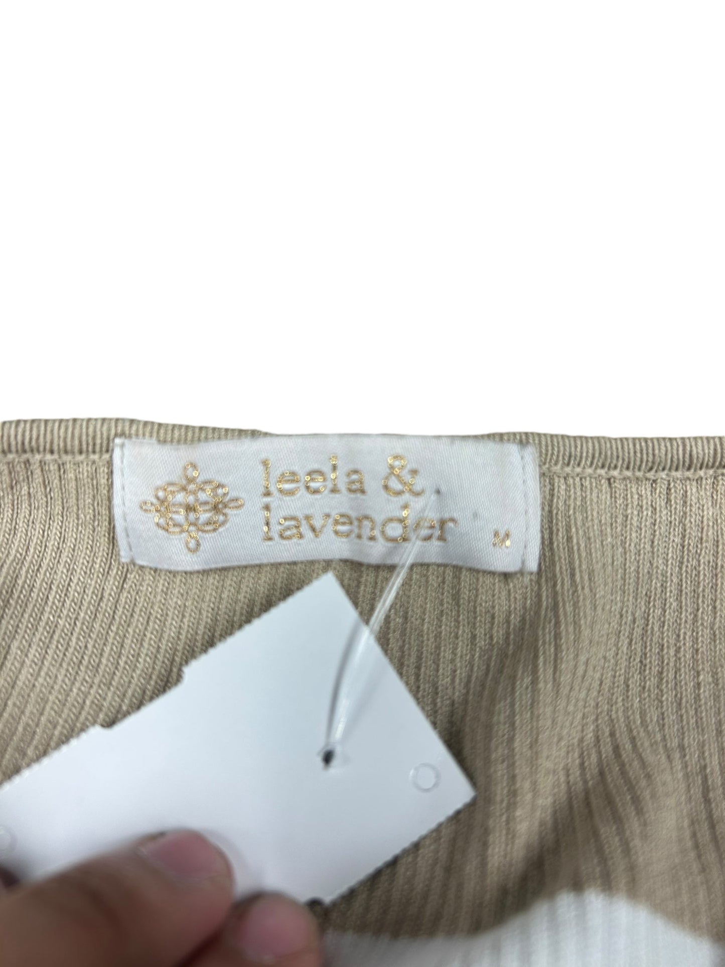 Shorts Set By Leela & Lavender In Tan & White, Size: M