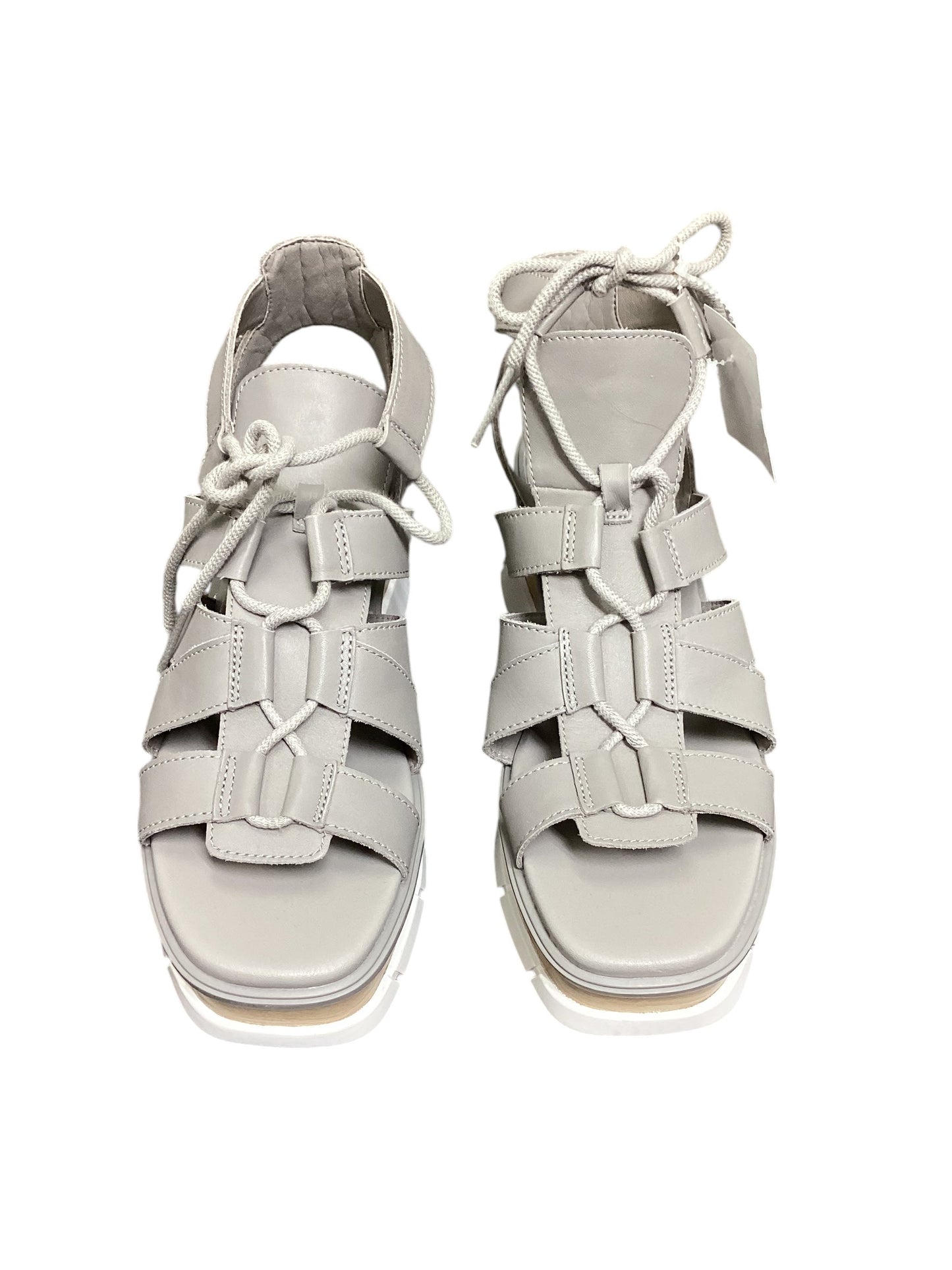 Sandals Heels Wedge By Sorel In Grey, Size: 9.5