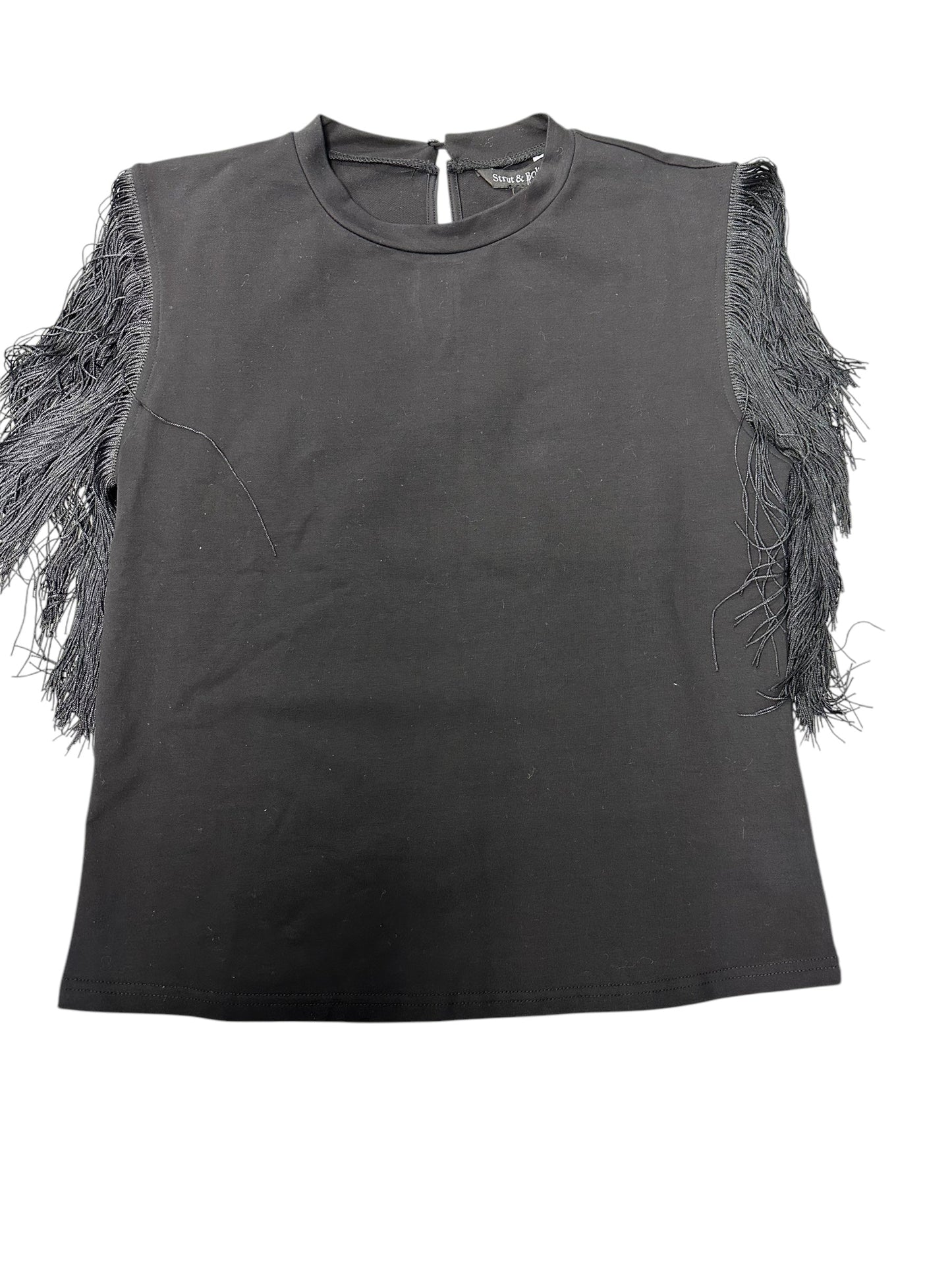 Top Short Sleeve By Clothes Mentor In Black, Size: S