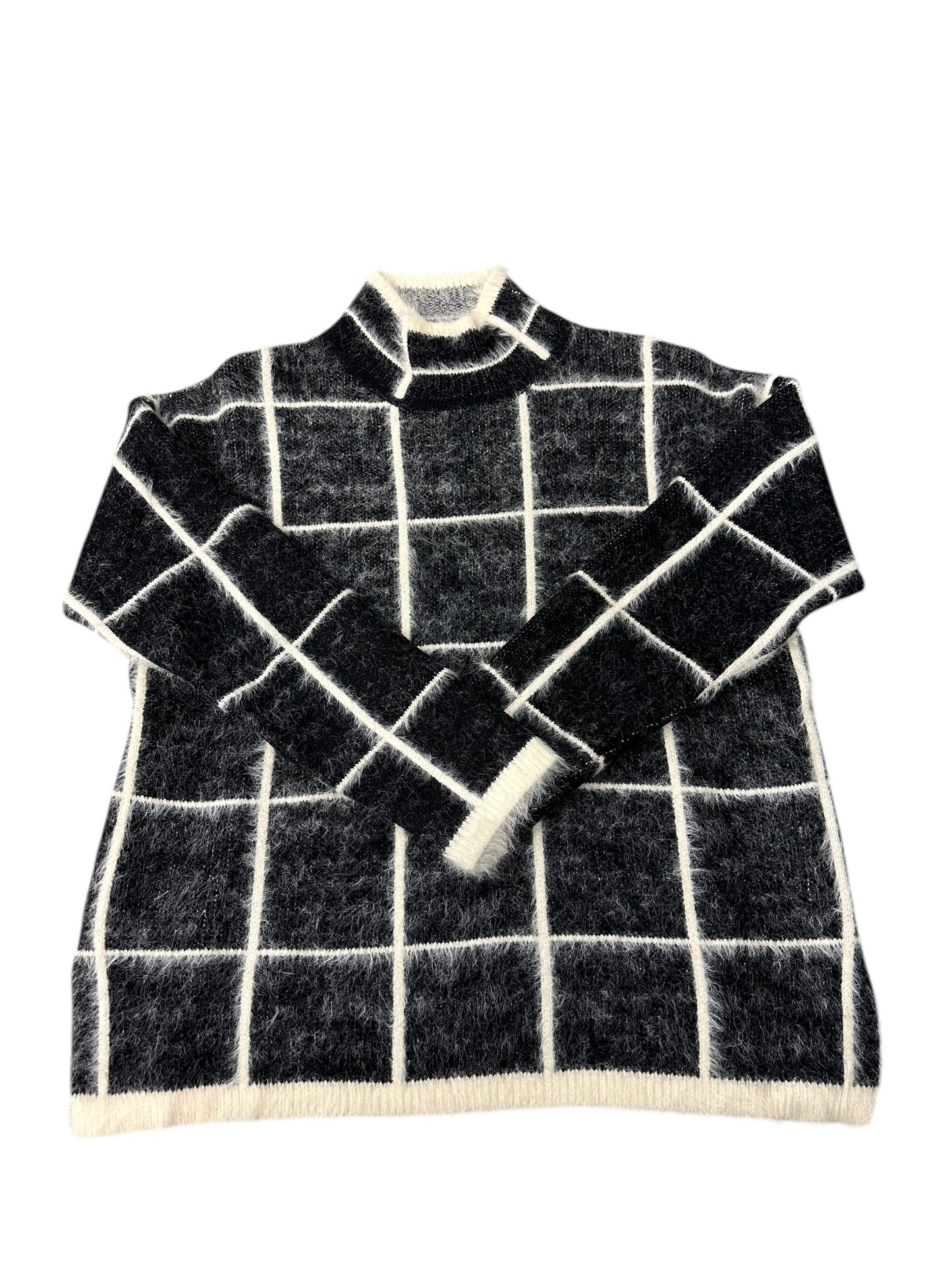 Sweater By Cmc In Black & Cream, Size: L