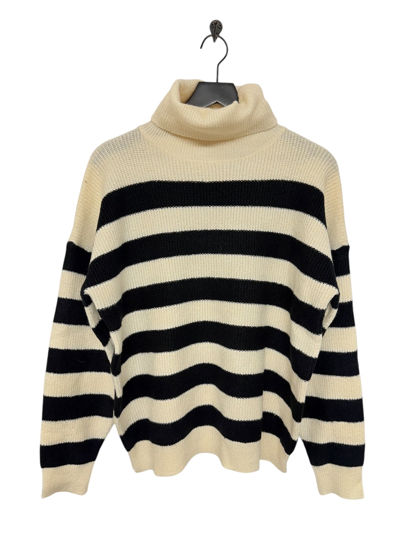 Sweater By Double Zero In Black & Cream, Size: M