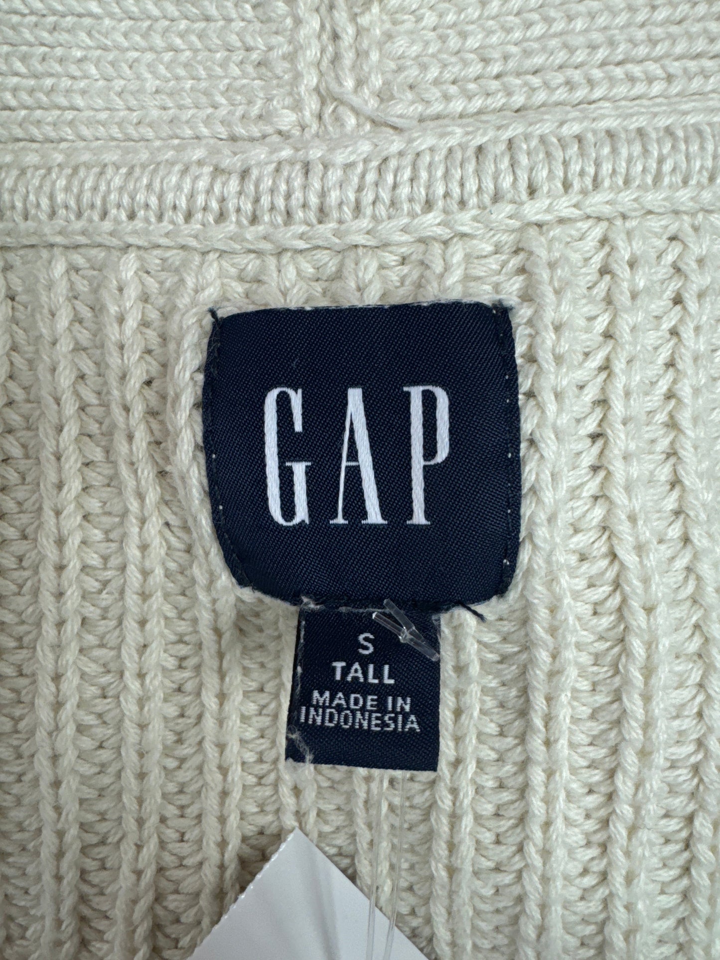 Sweater Cardigan By Gap In Cream, Size: S