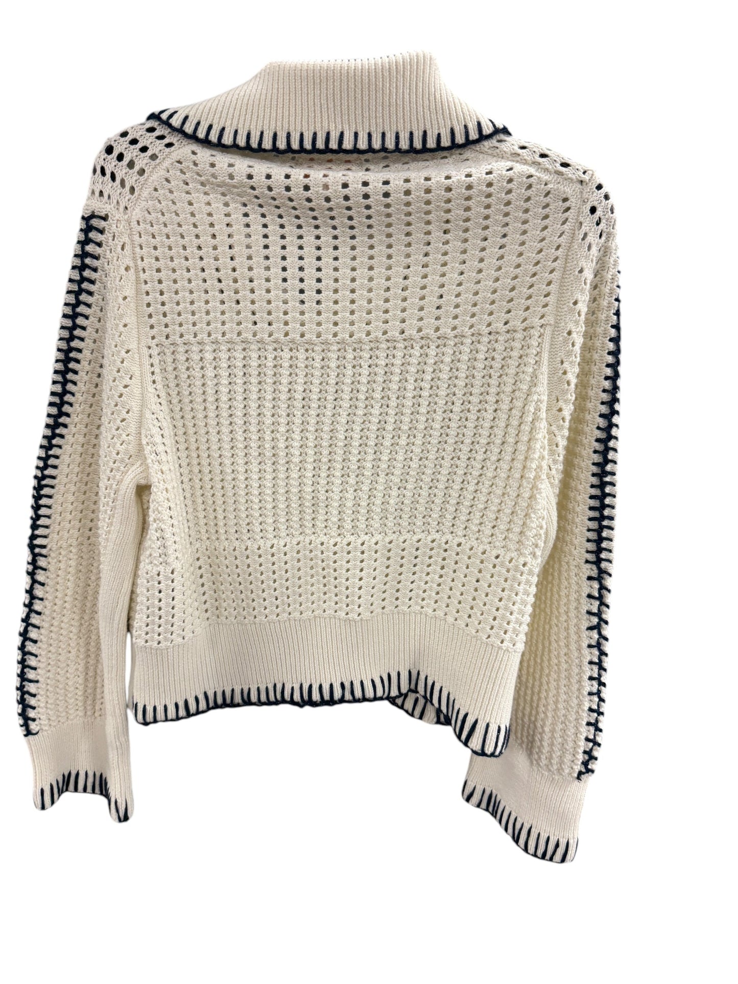 Sweater By Cmc In Blue & Cream, Size: L