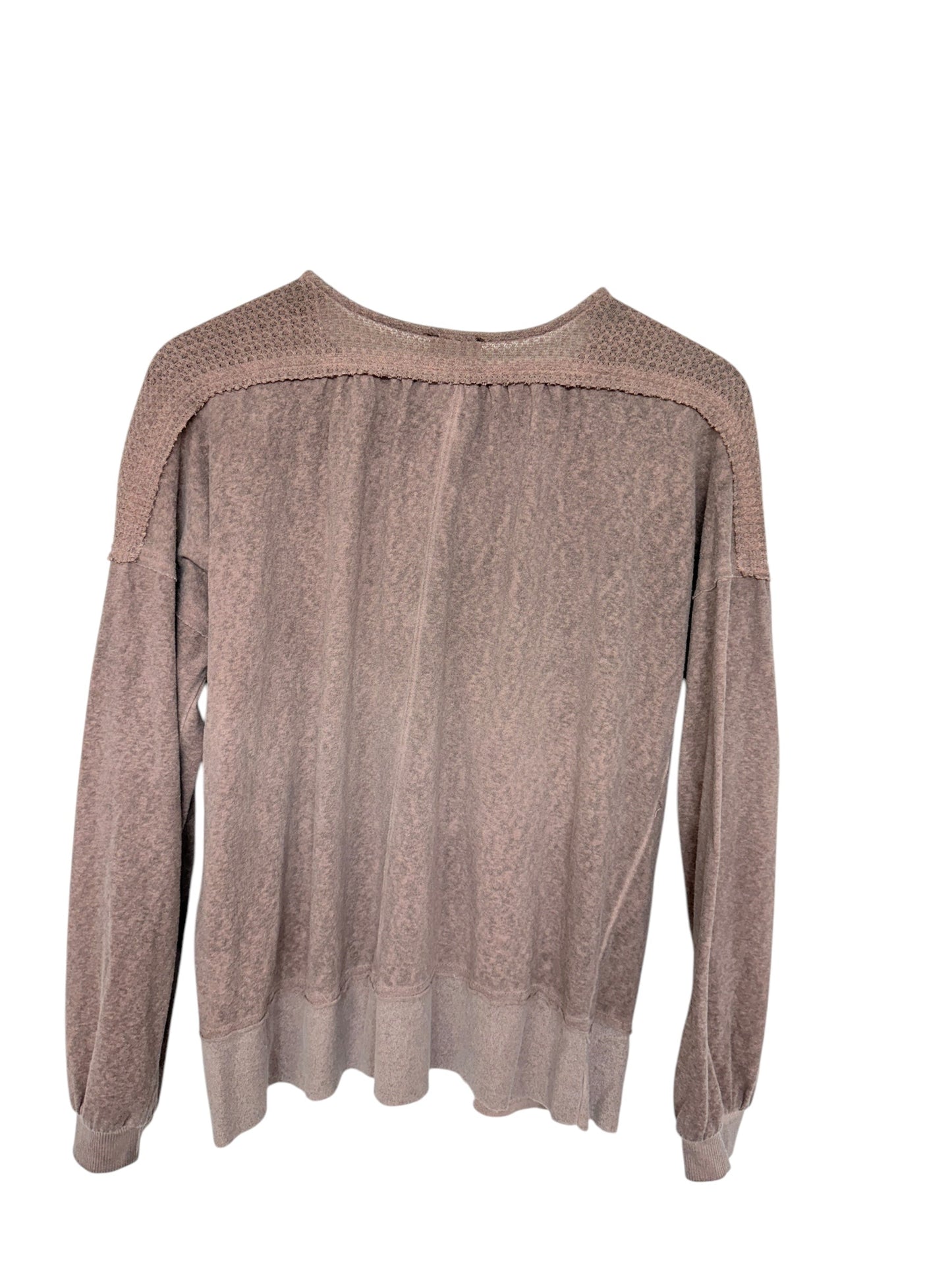 Top Long Sleeve By Bke In Brown, Size: L