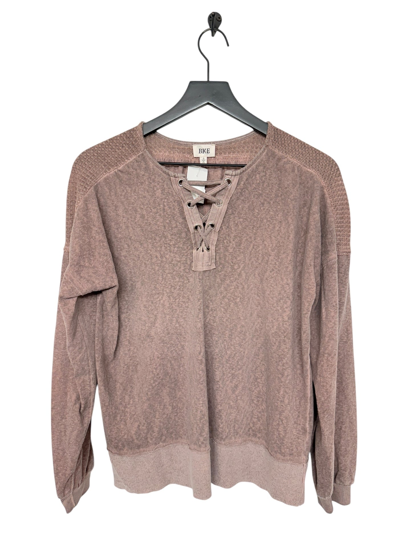 Top Long Sleeve By Bke In Brown, Size: L