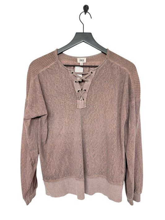 Top Long Sleeve By Bke In Mauve, Size: L