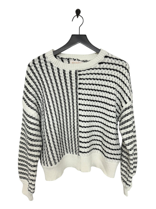 Sweater By Cmc In Black & White, Size: L