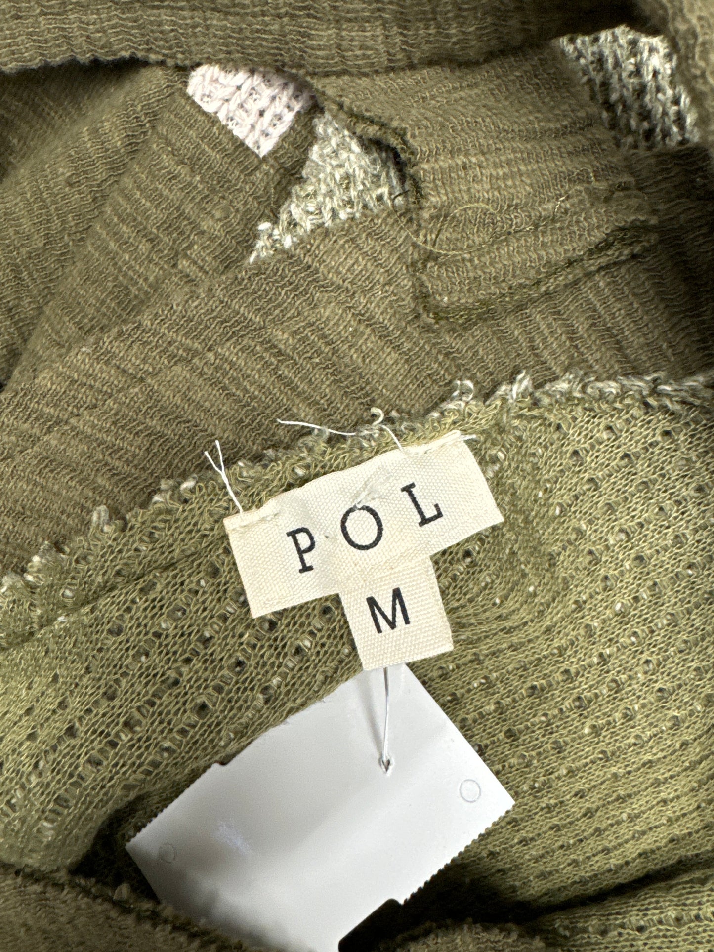 Sweater By Pol In Cream & Green, Size: M