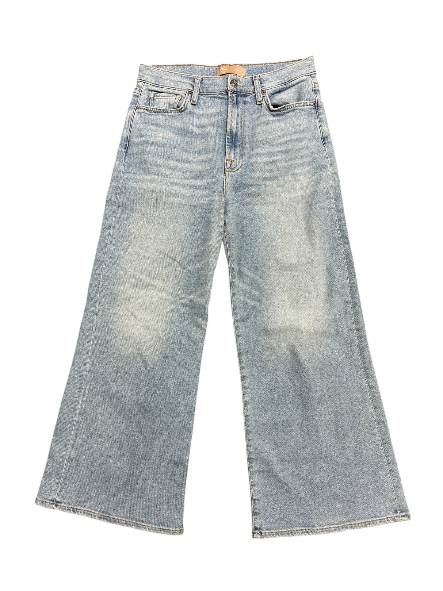 Jeans Cropped By 7 For All Mankind In Blue Denim, Size: 8