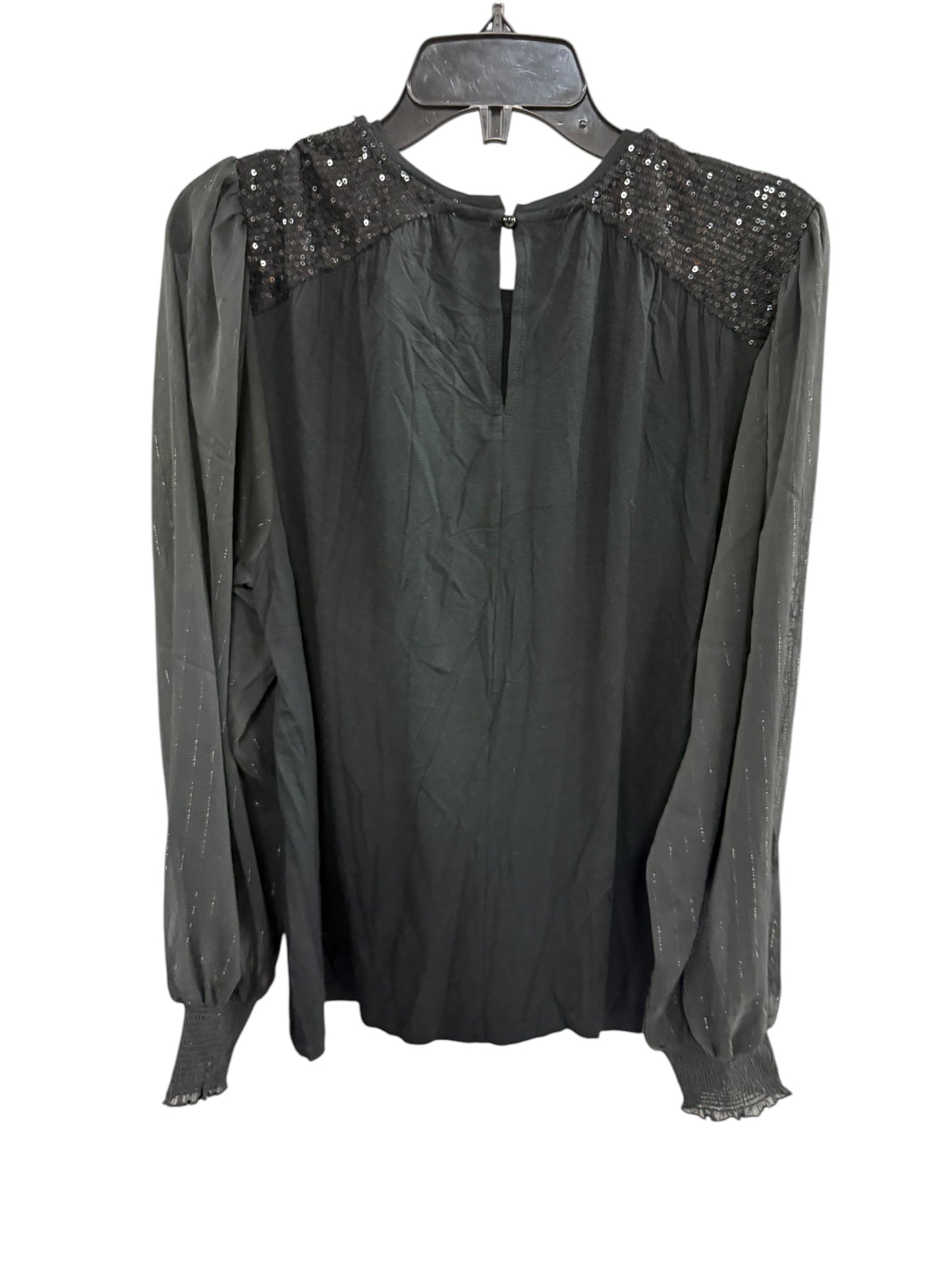 Top Long Sleeve By Dex In Black, Size: M