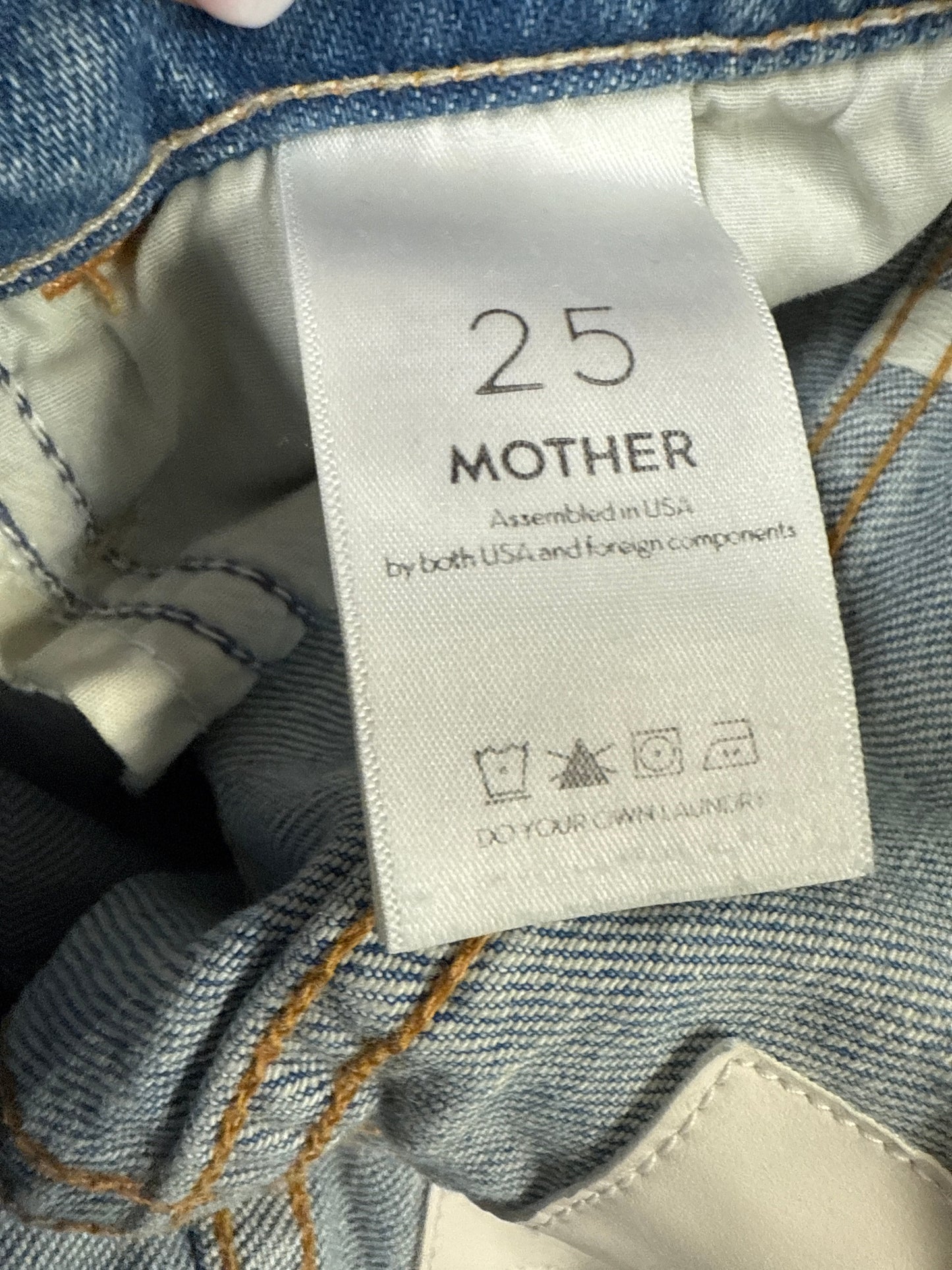 Jeans Straight By Mother Jeans In Blue Denim, Size: 2