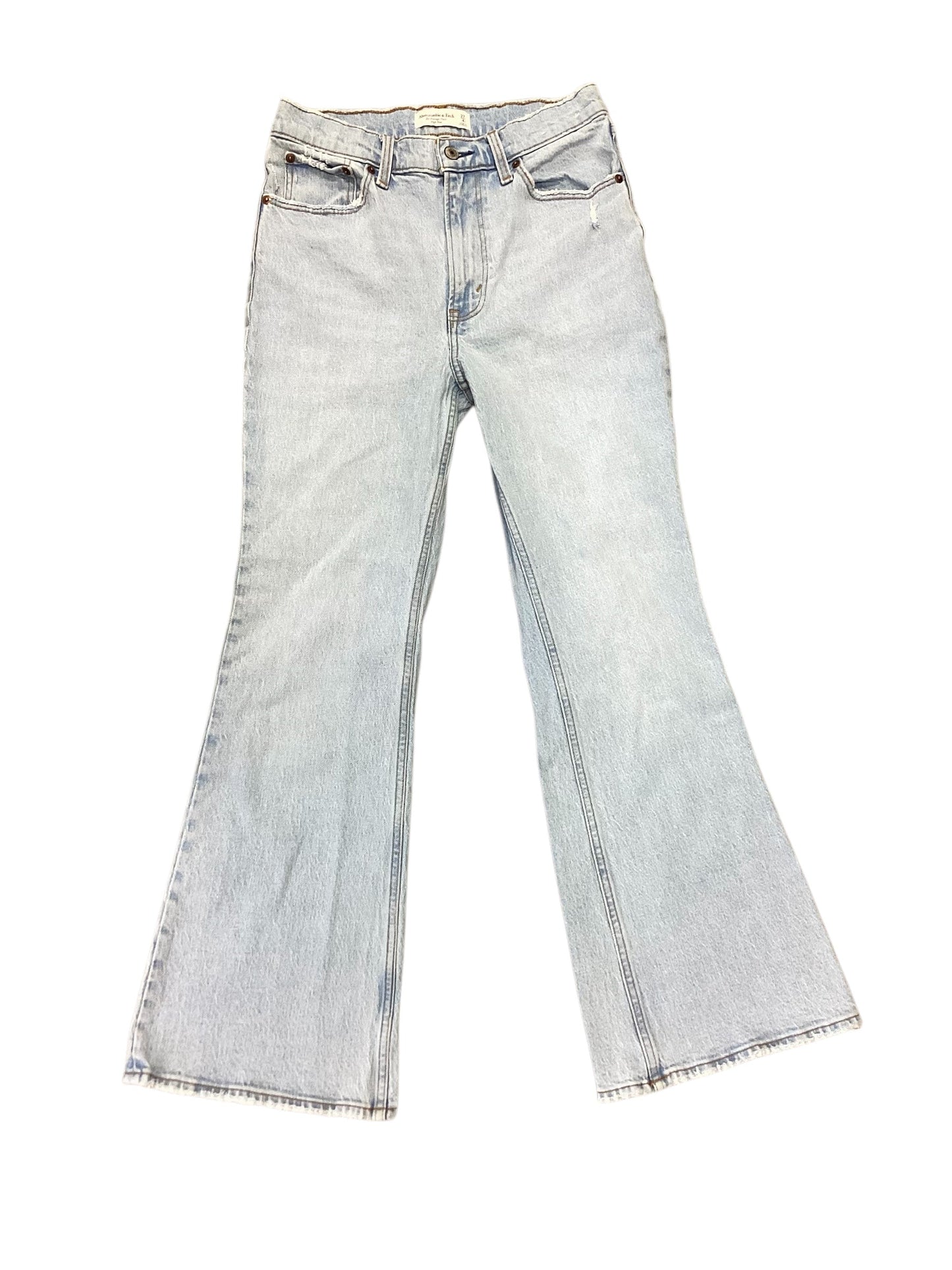 Jeans Flared By Abercrombie And Fitch In Blue Denim, Size: 4