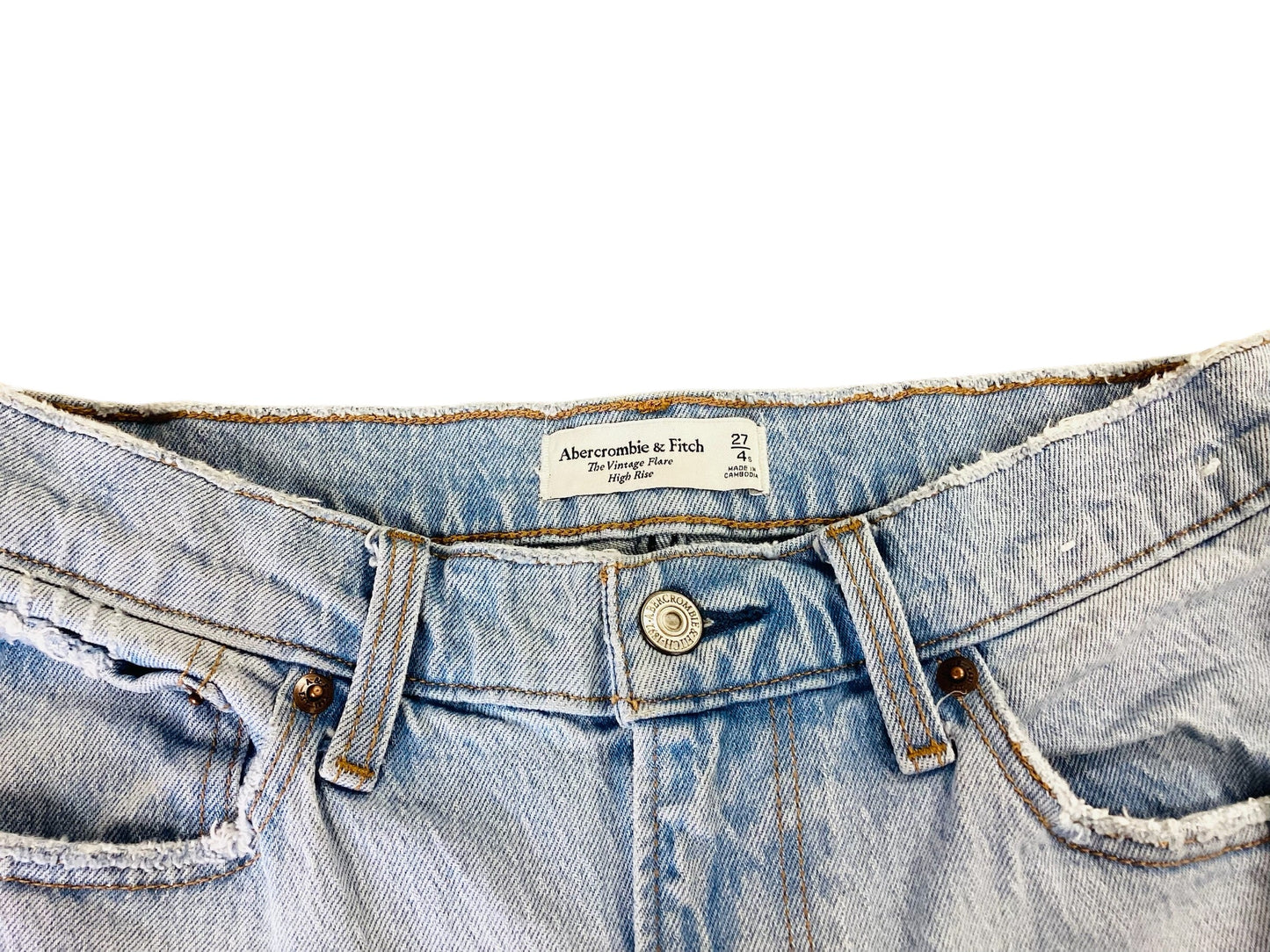 Jeans Flared By Abercrombie And Fitch In Blue Denim, Size: 4