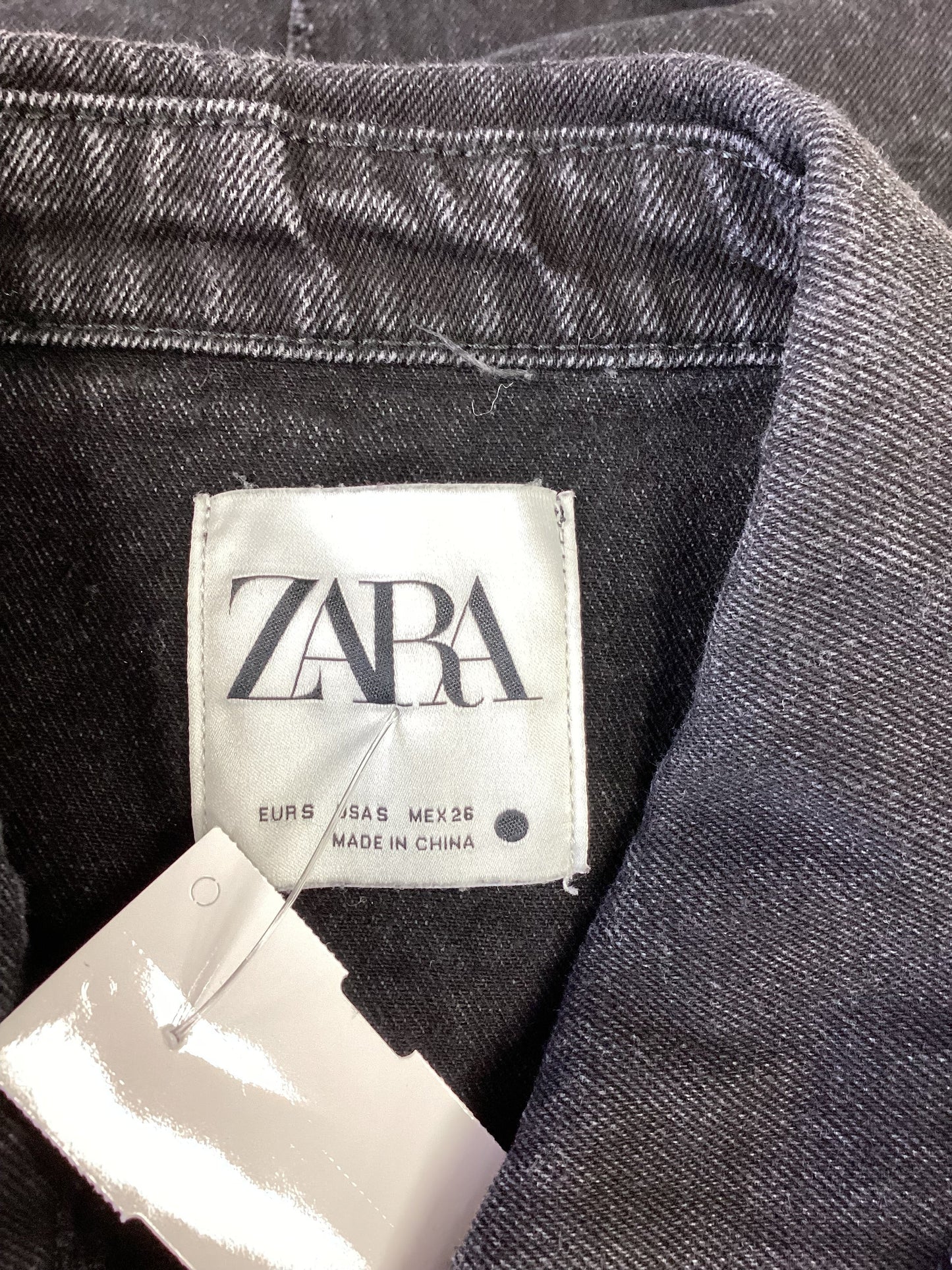 Jacket Denim By Zara In Black Denim, Size: S