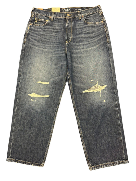 Jeans Straight By Ariat In Blue Denim, Size: 16