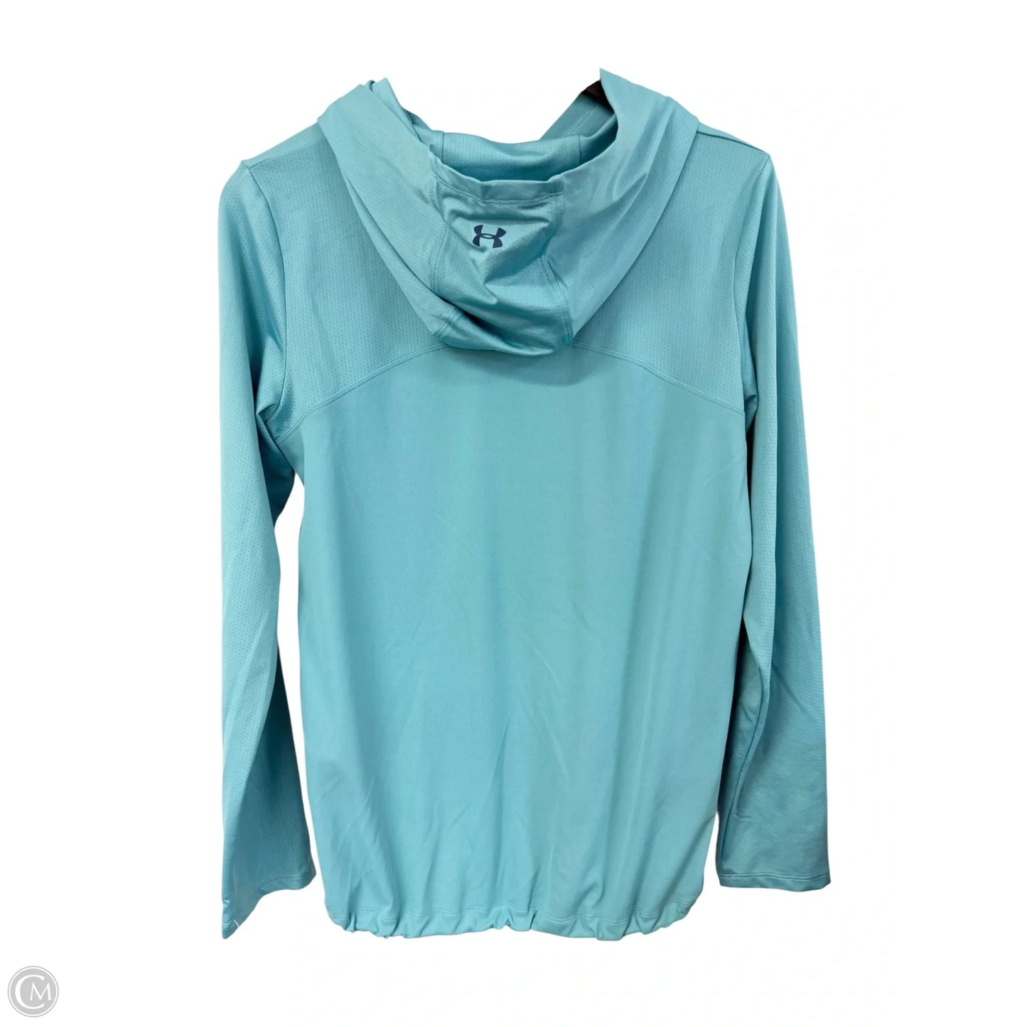 Athletic Top Long Sleeve Hoodie By Under Armour In Blue, Size: M