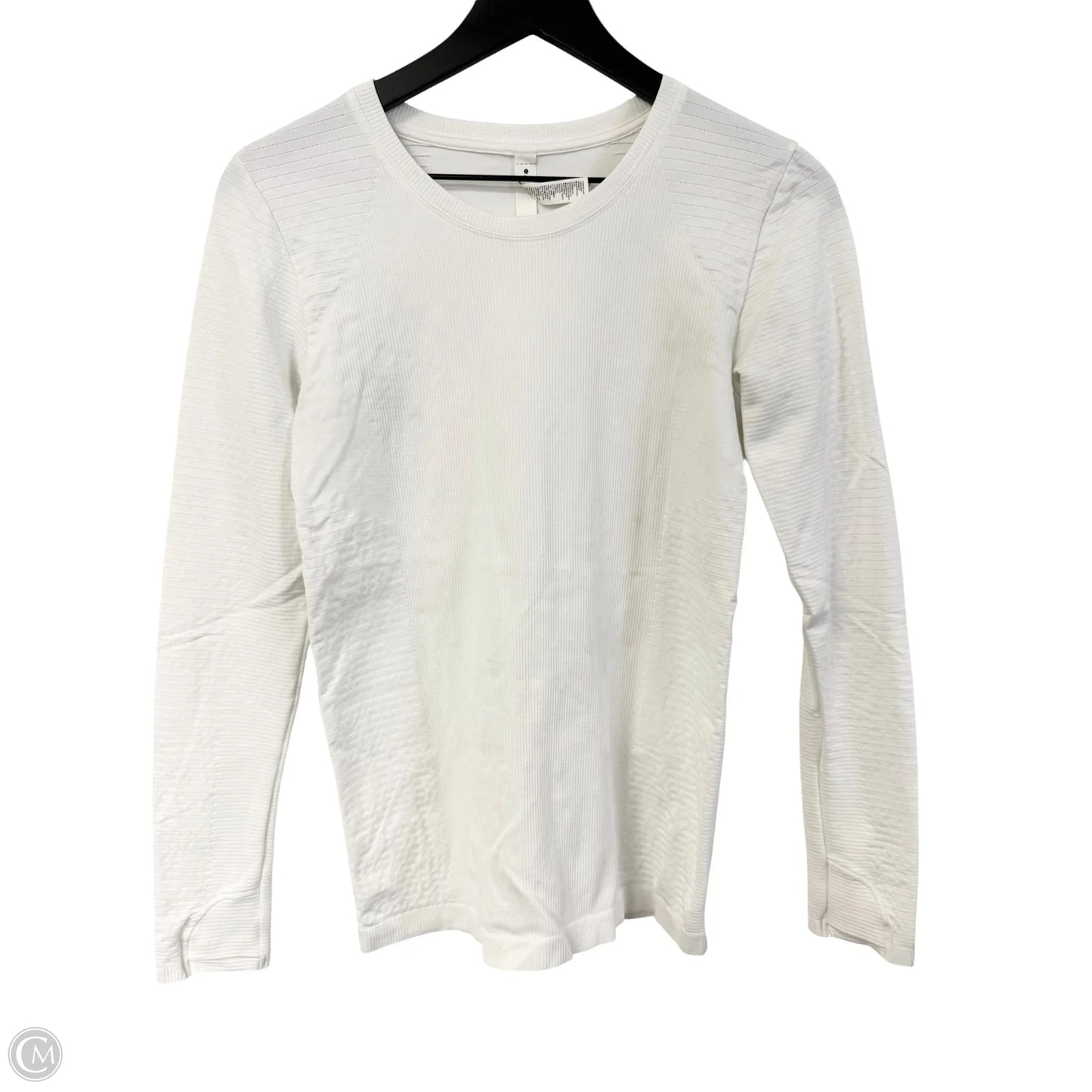 Athletic Top Long Sleeve Crewneck By Athleta In White, Size: M