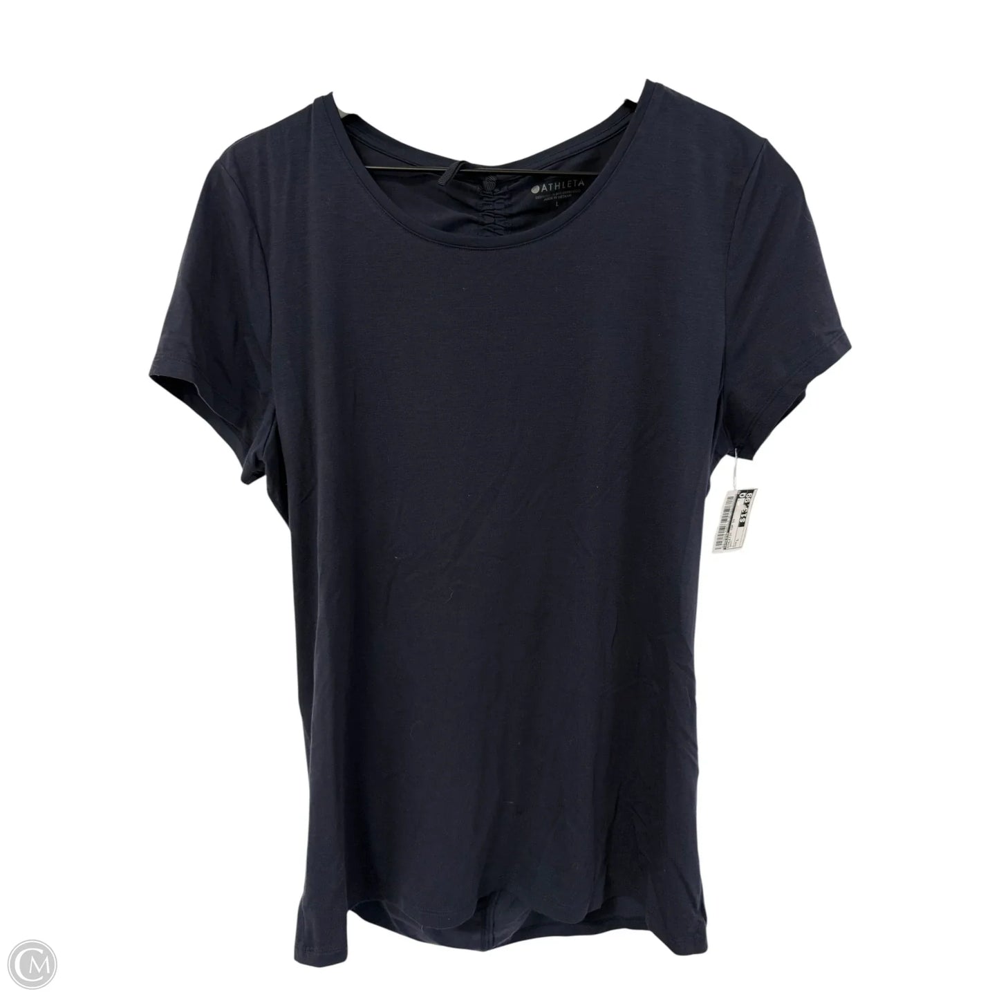 Athletic Top Short Sleeve By Athleta In Navy, Size: L