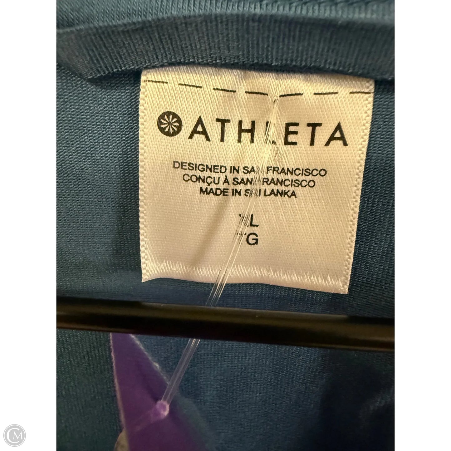 Athletic Top Short Sleeve By Athleta In Blue, Size: Xl