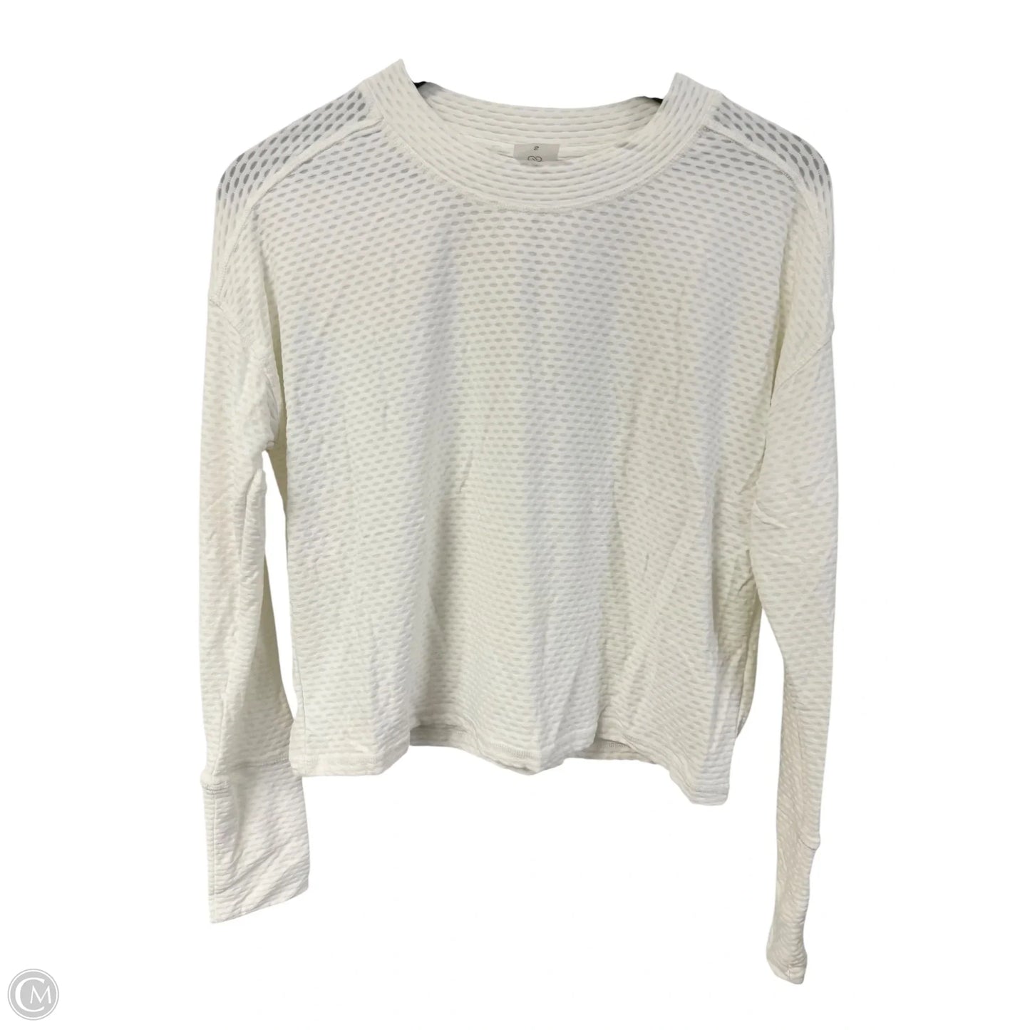 Athletic Top Long Sleeve Crewneck By Calia In White, Size: S