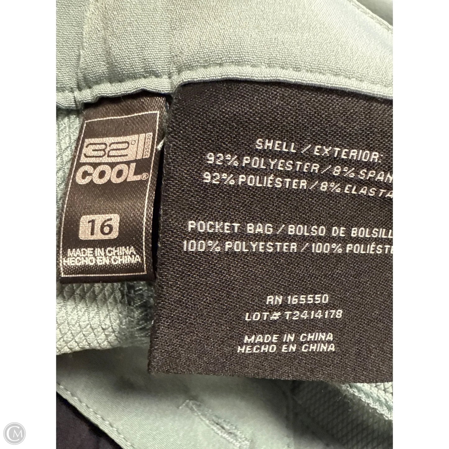 Athletic Pants By 32 Degrees In Green, Size: 16