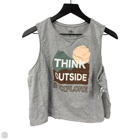 Athletic Tank Top By Athletic Works In Grey, Size: L