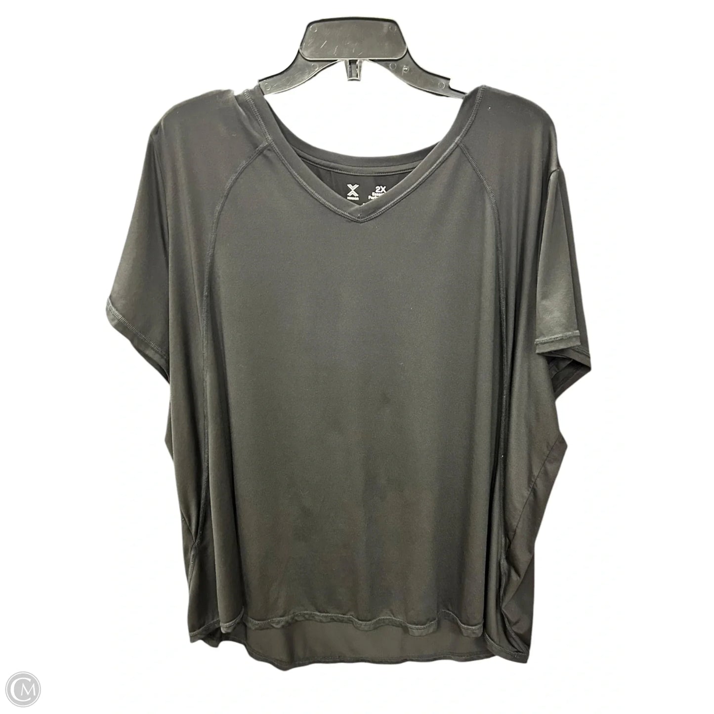 Athletic Top Short Sleeve By Xersion In Black, Size: 2x