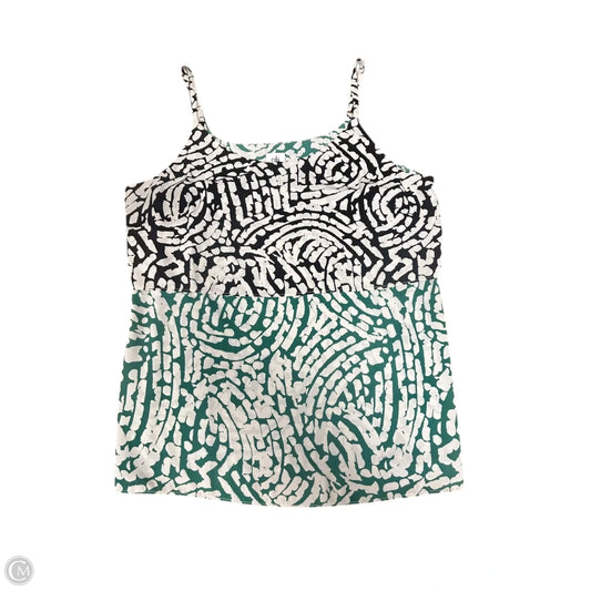 Top Sleeveless By Cabi In Black & Green, Size: L
