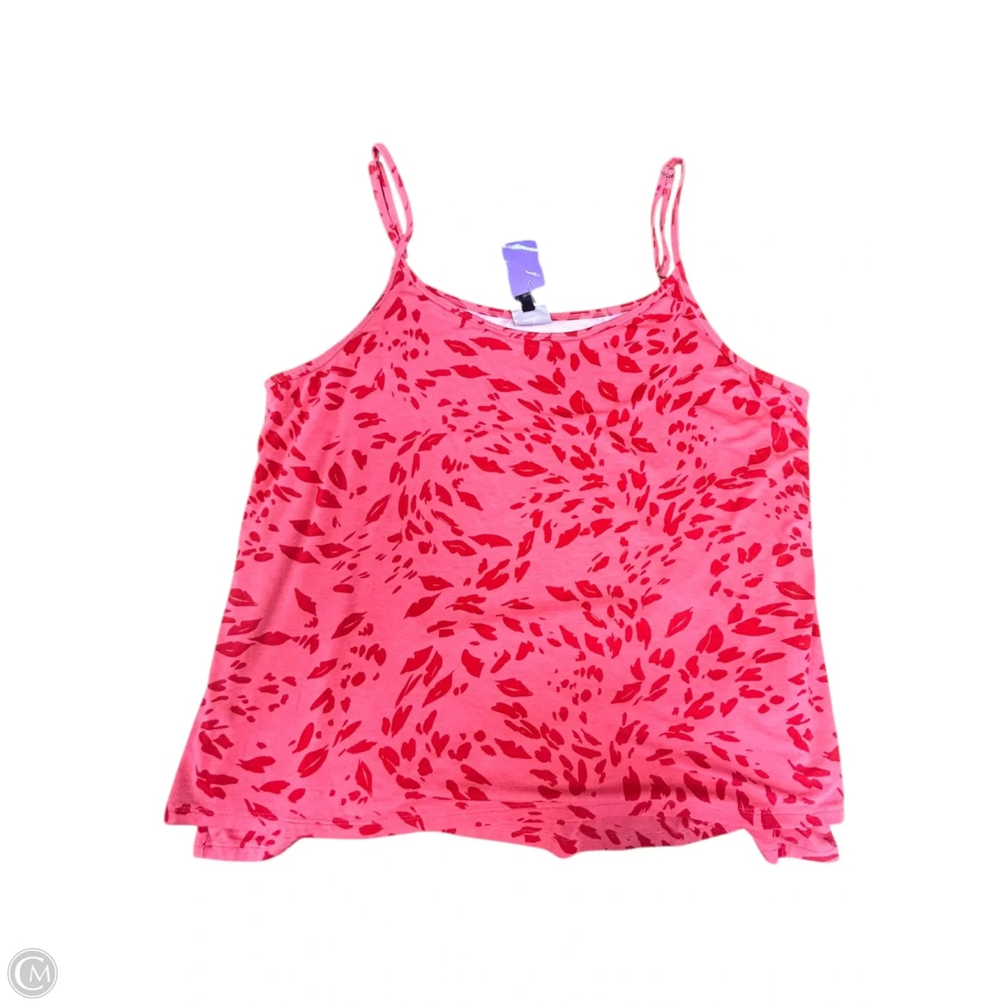 Top Sleeveless By Cabi In Pink & Red, Size: L