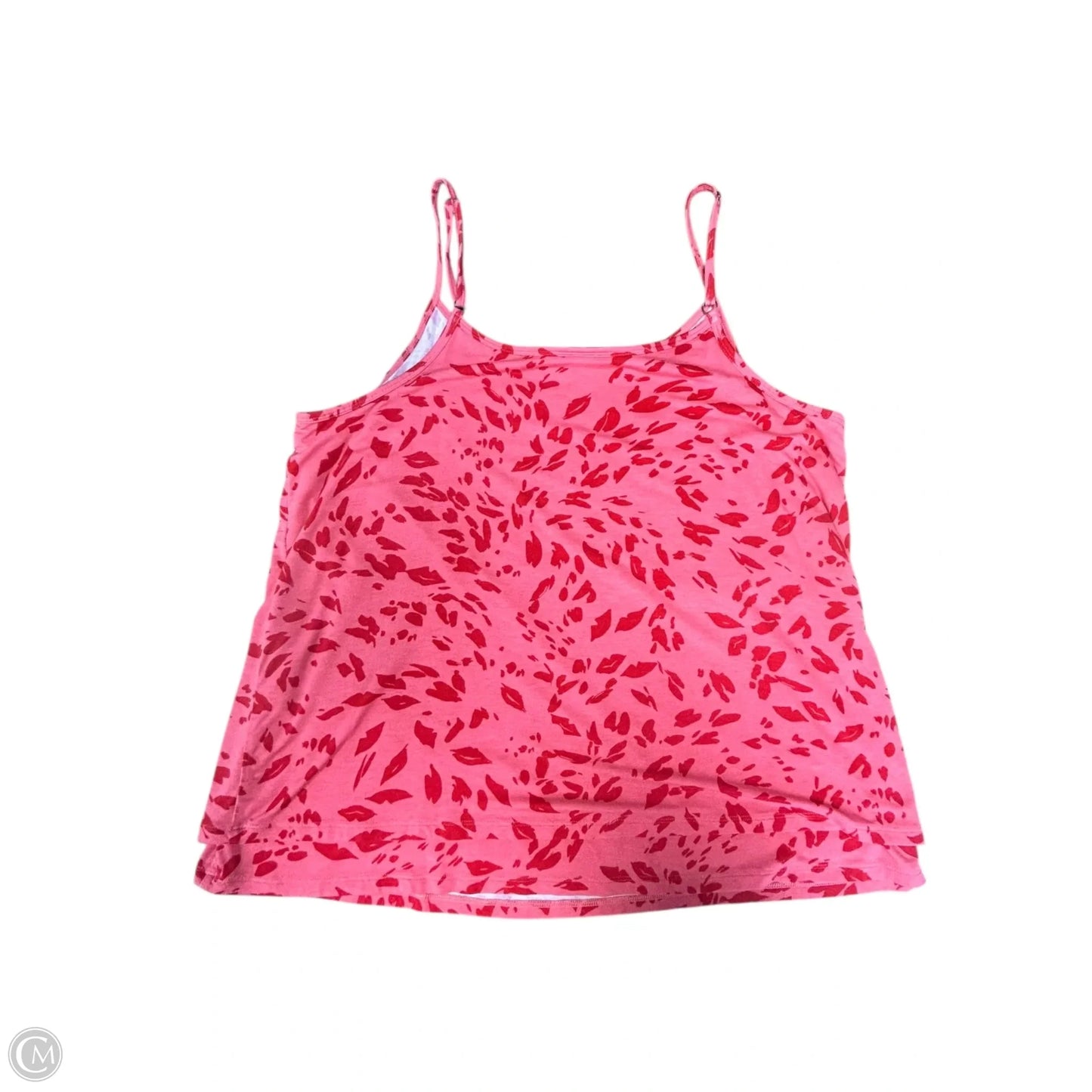 Top Sleeveless By Cabi In Pink & Red, Size: L