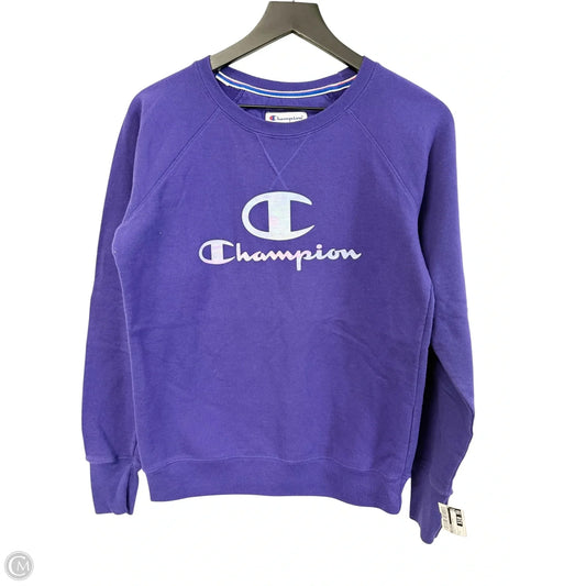 Sweatshirt Crewneck By Champion In Purple, Size: S