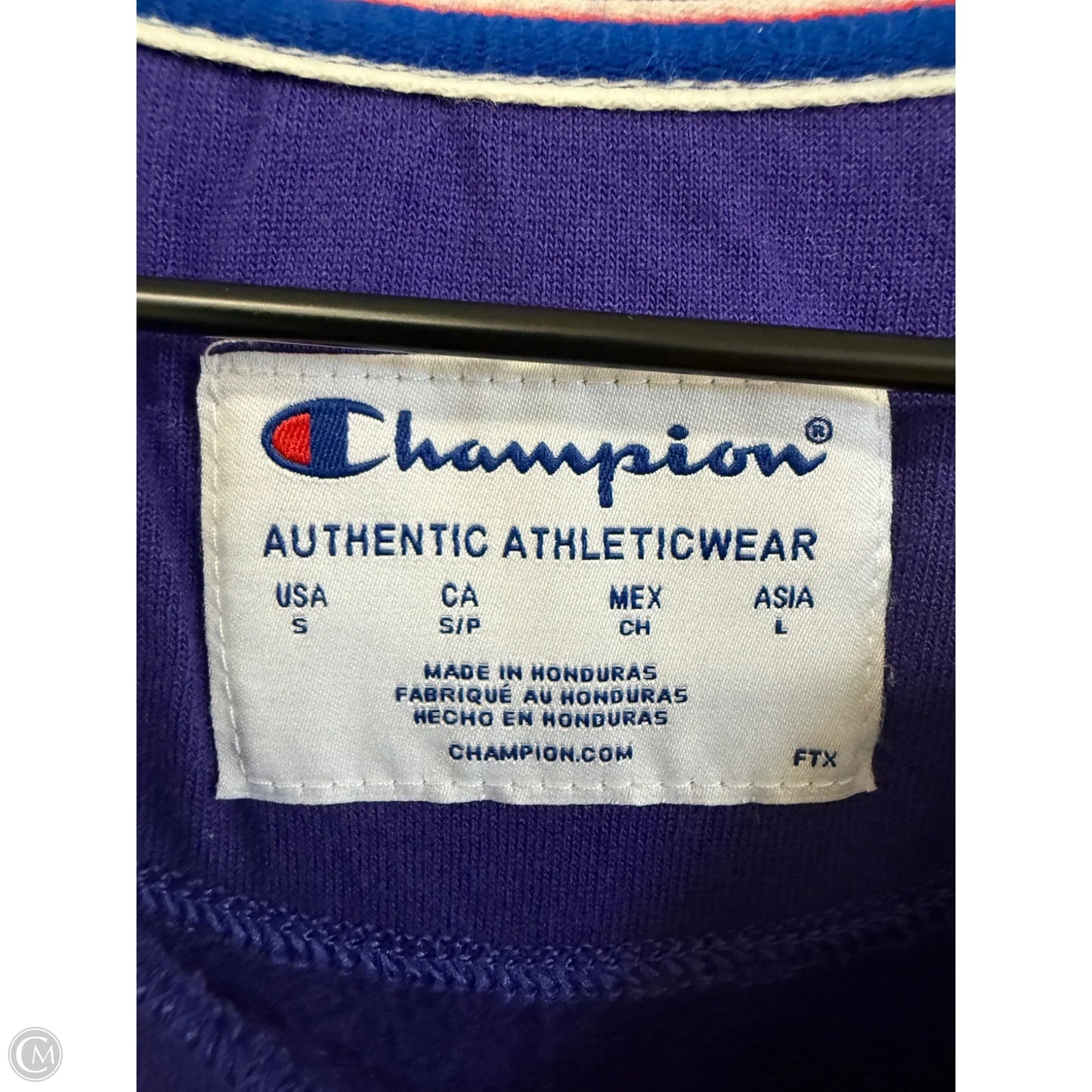 Sweatshirt Crewneck By Champion In Purple, Size: S