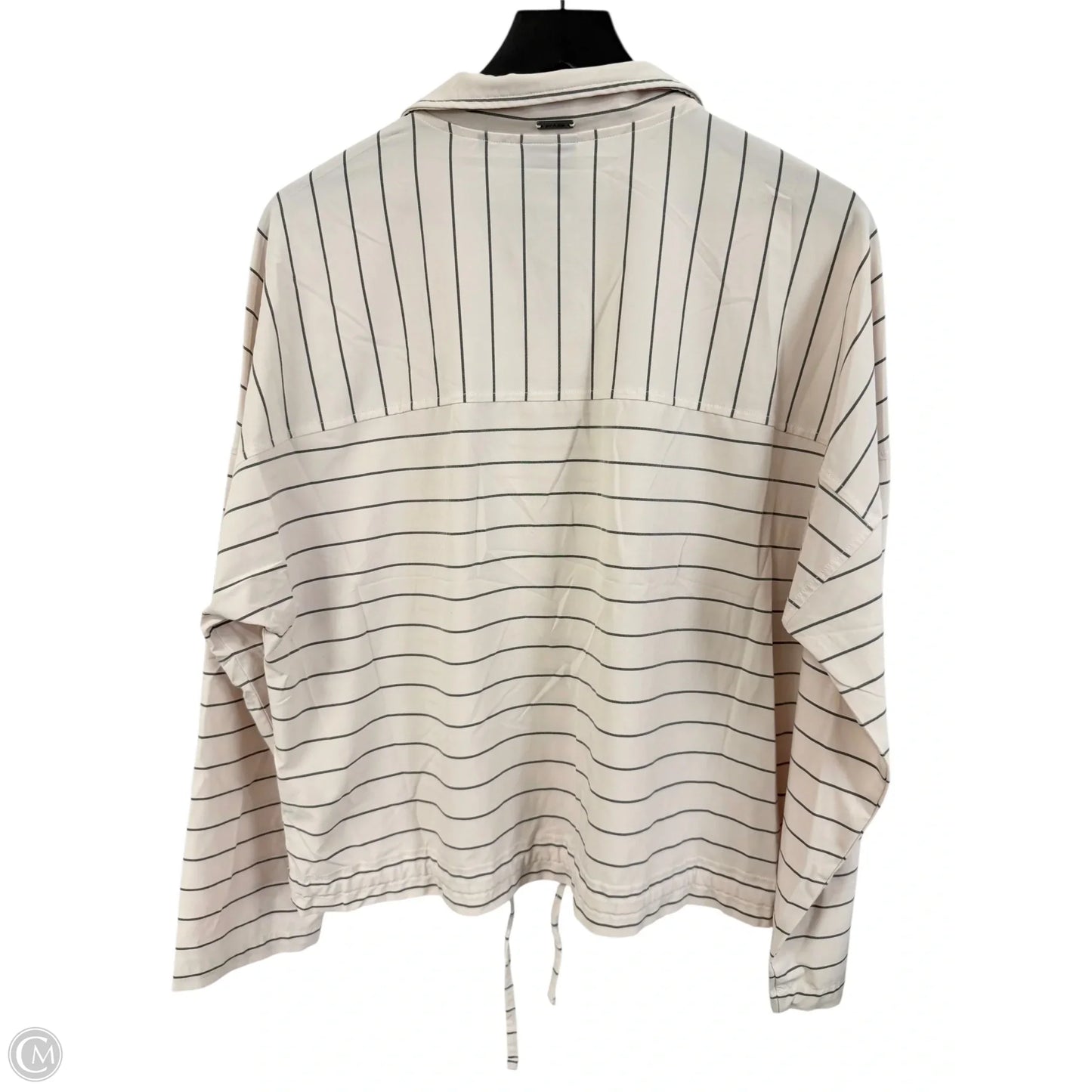 Athletic Top Long Sleeve Collar By Prana In Grey & Pink, Size: M