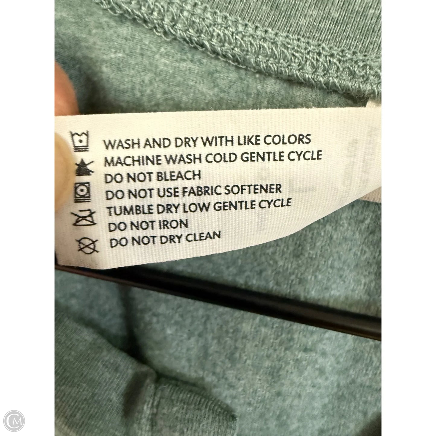 Athletic Top Long Sleeve Crewneck By Yogalicious In Green, Size: L